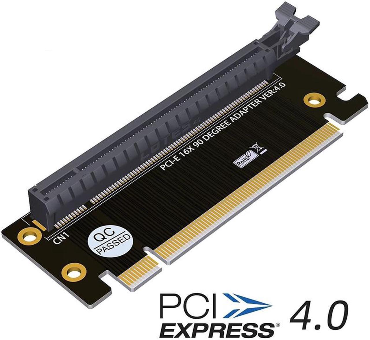 Weastlinks PCI Express 4.0 16X Riser Card PCI-E to PCI-E 16X Slot 90 Degree Connectors High Speed PCIE X16 Convert Adapter for 1U 2U Server