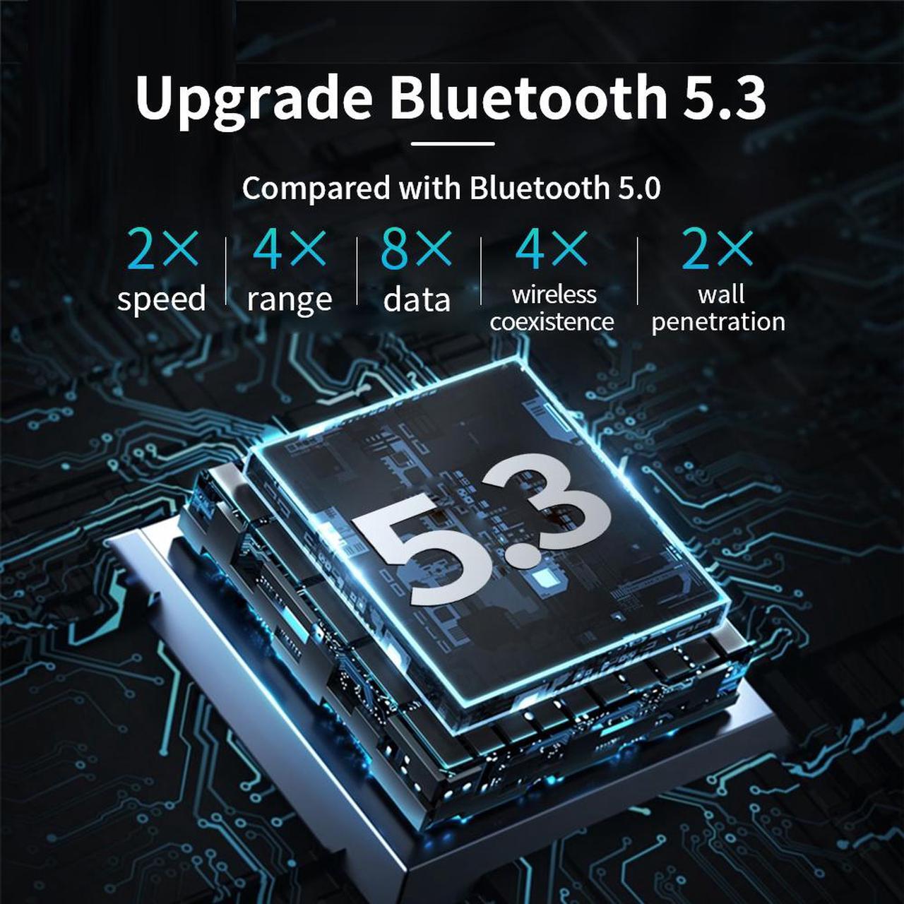 Alt view image 3 of 7 - Weastlinks Bluetooth Adapter for Pc Usb Bluetooth 5.0 Bluetooth 5.3 5.4 Dongle Receiver for Speaker Mouse Keyboard Music Audio Transmitter