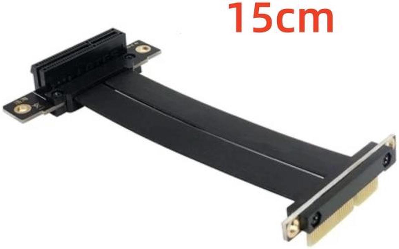 Weastlinks PCIE X4 Riser Cable Dual 90 Degree Right Angle PCIe 3.0 x4 to x4 Extension Cable 8Gbps PCI Express 4x Riser Card Ribbon Extender