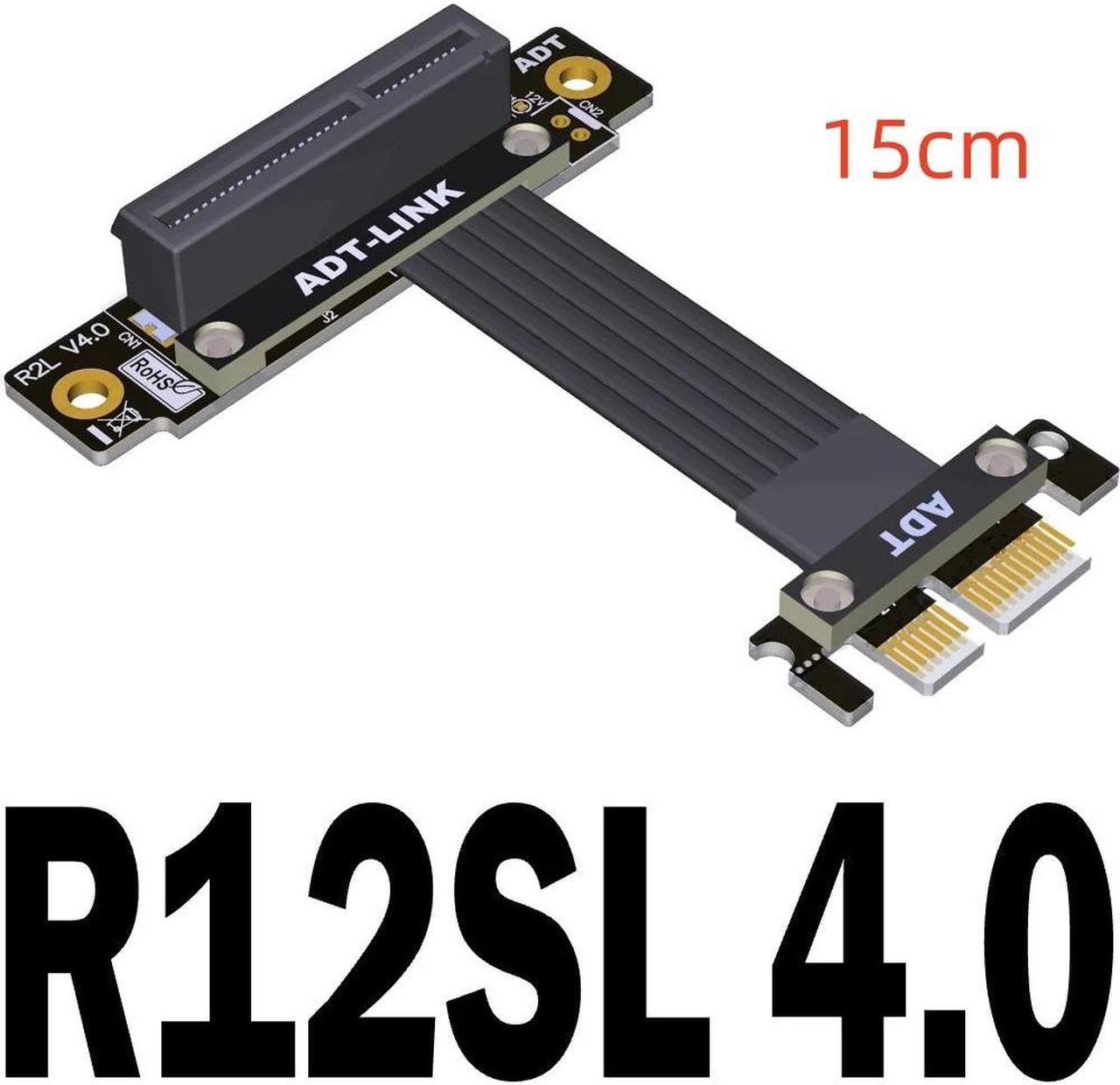 Weastlinks PCIe X1 To X4 PCI Express 4.0 X1 To X4 Riser Vertical For PCIe X4 NVMe SSD, LAN, USB Cards,extension Gold