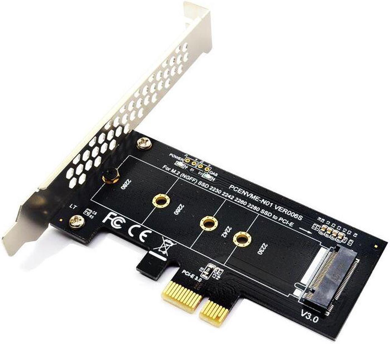 Weastlinks PCIE to M2 Adapter PCI Express 3.0 x1 to NVME SSD M2 PCIE Raiser Adapter Support 2230 2242 2260 2280 M.2 SSD