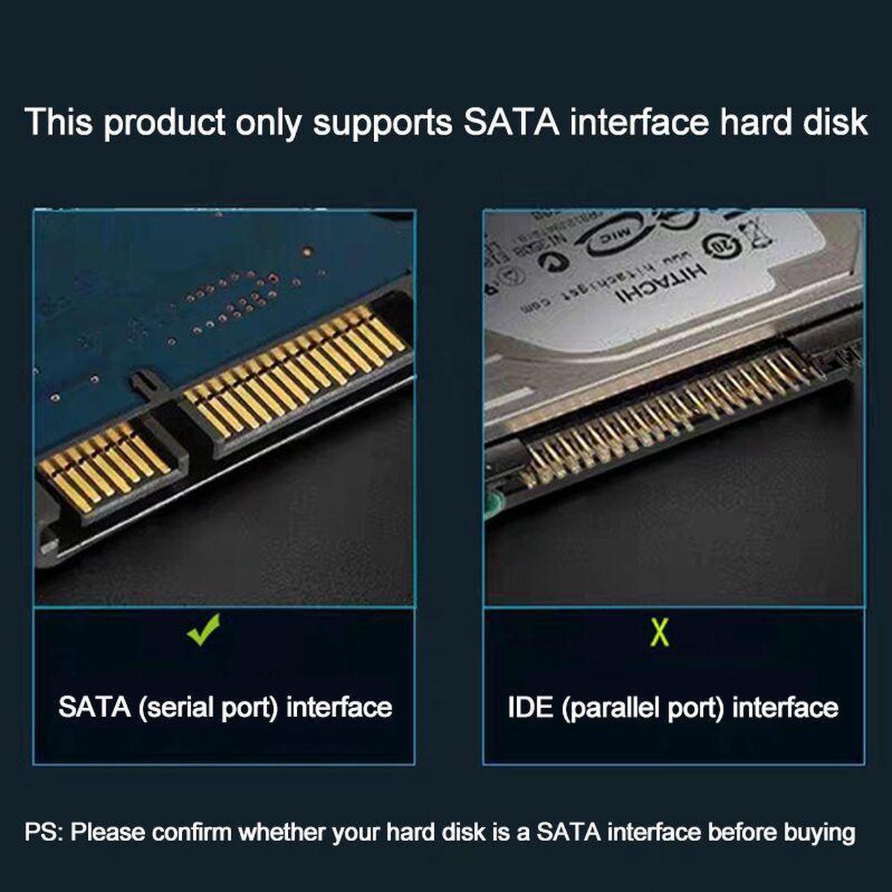 Alt view image 7 of 7 - Weastlinks USB 3.0 To Sata 3 Adapter Converter Cable USB3.0 Hard Drive Converter Cable For 2.5 3.5 HDD SSD Adapter Blue