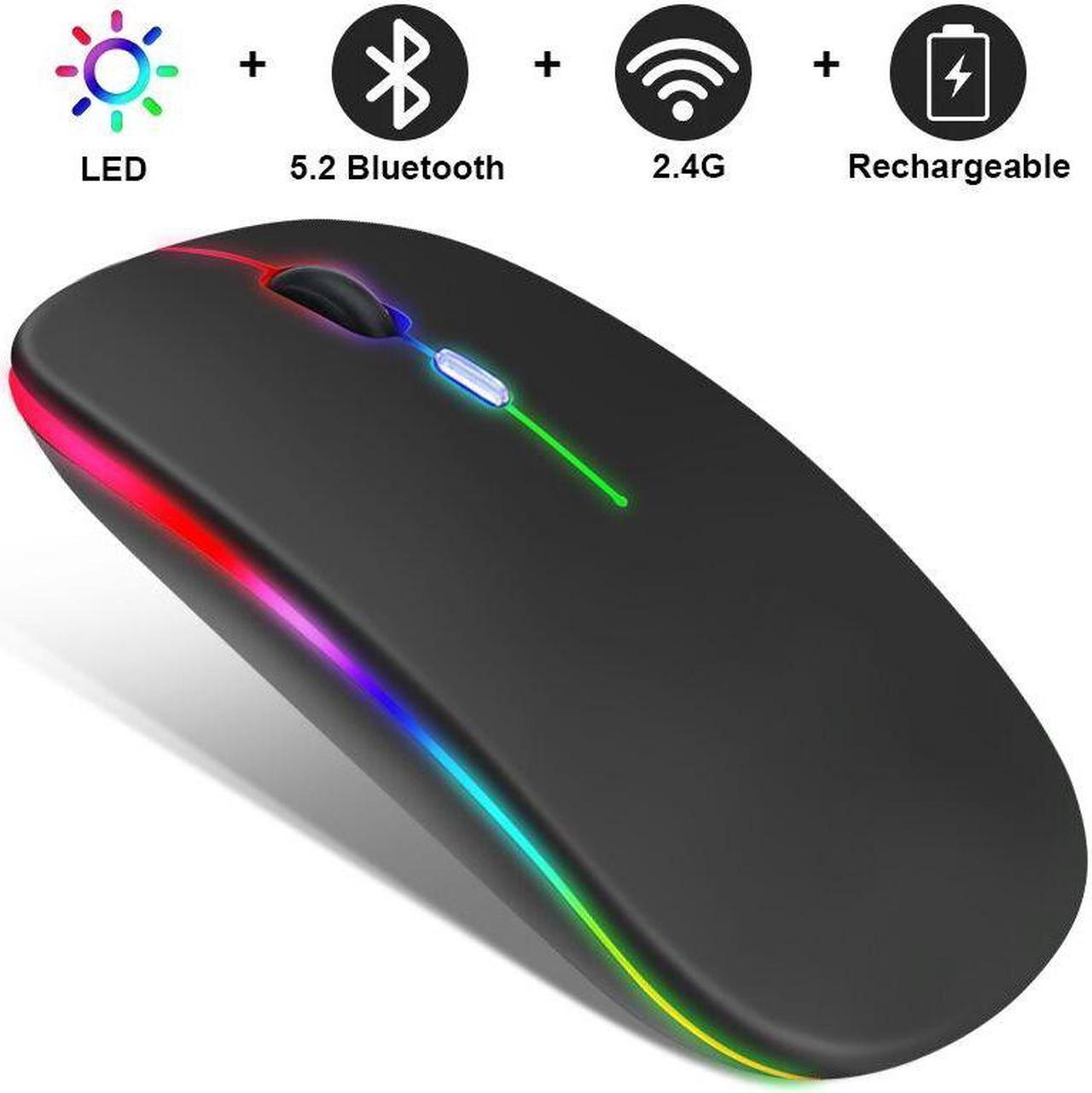 Weastlinks 2.4G Wireless Mouse RGB Rechargeable Mice Wireless Computer Mouse LED Backlit Gaming Mouse for Laptop PC