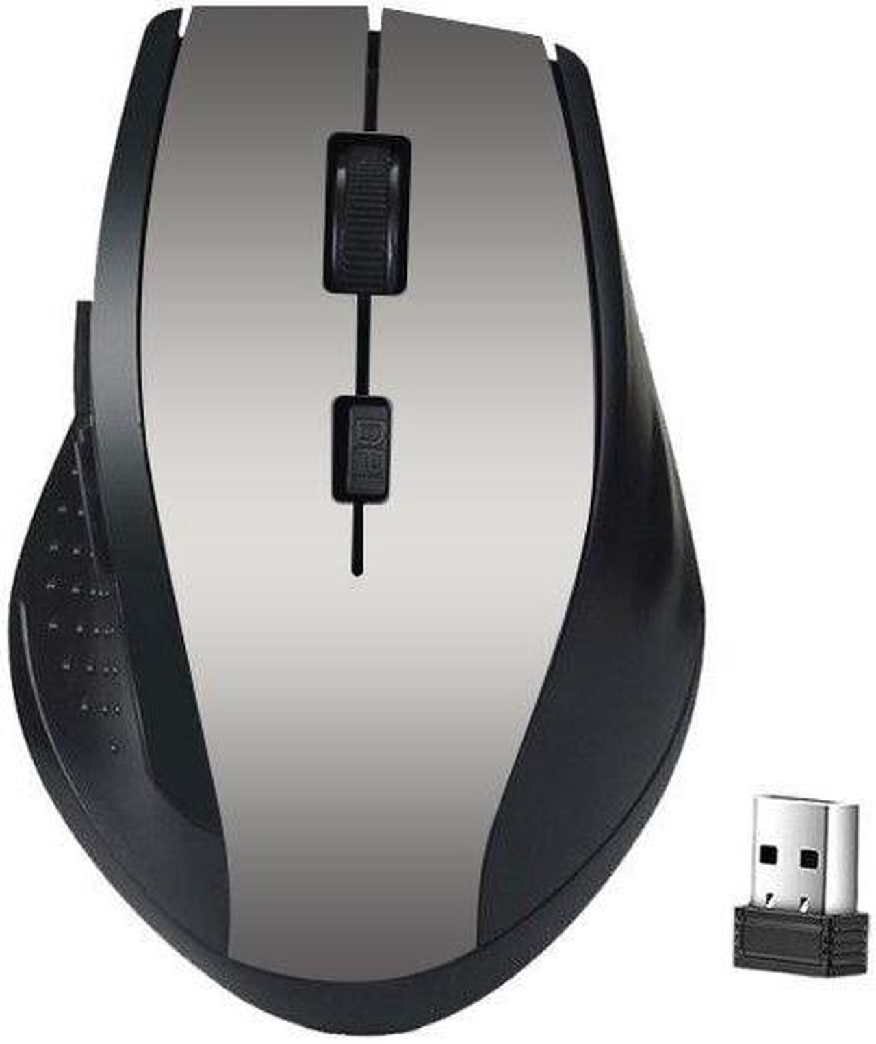 Weastlinks 2.4GHz Wireless Mouse 1200DPI Optical Gaming Mouse Wireless for Laptop 6 Keys Mice Grey