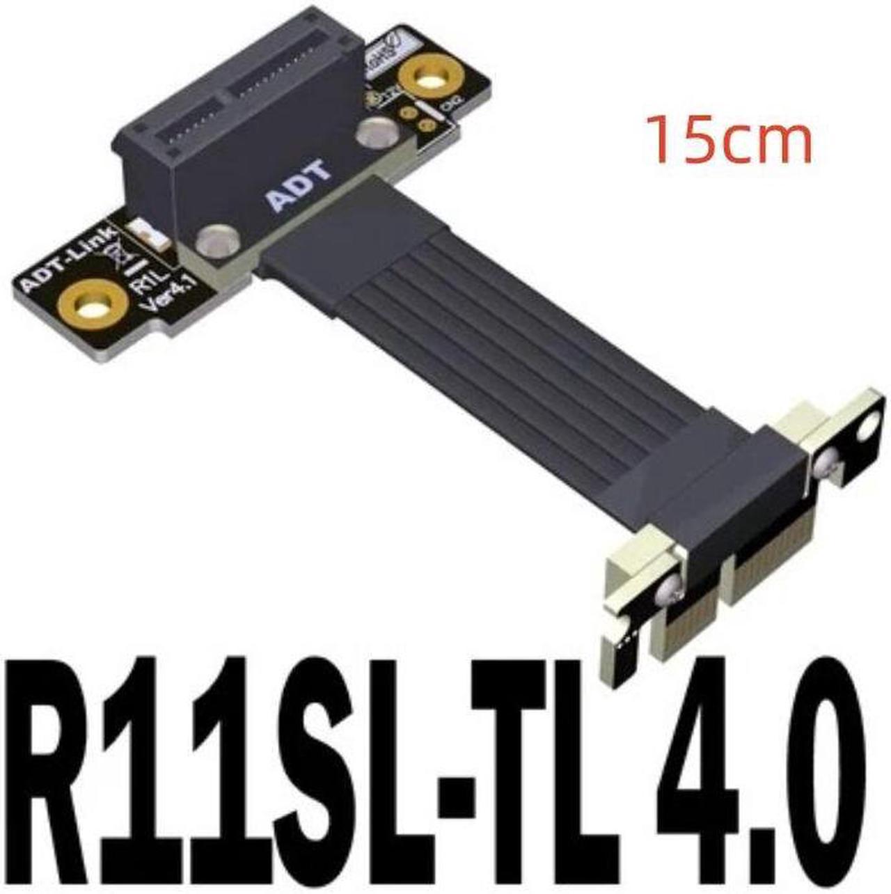 Weastlinks PCIE4.0 PCI-E X1 To X1 Turn 180 Degree Splint Vertical Extension Cables Connector 4.0 Silver