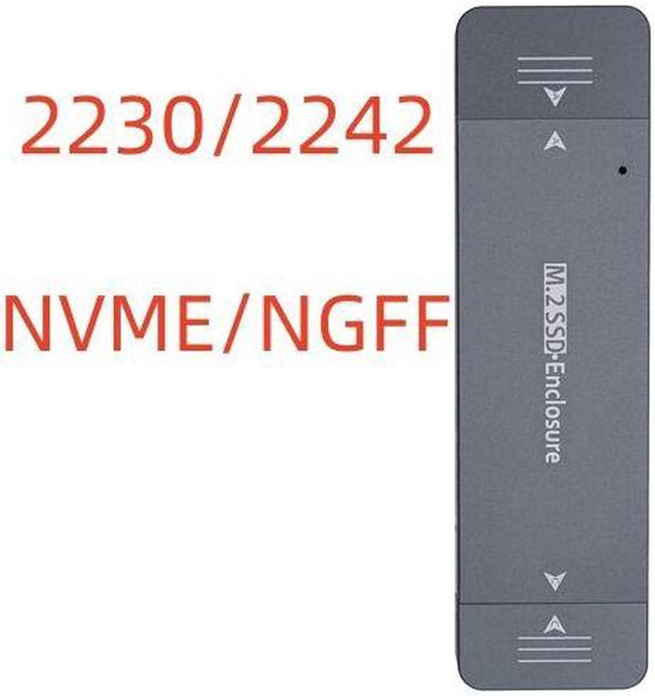 Weastlinks Dual Protocol External USB3.1 Type-A Type-C M2 SATA NVME Enclosure NGFF M.2 to USB 3.1 SSD Adapter Adaptor RTL9210B Grey