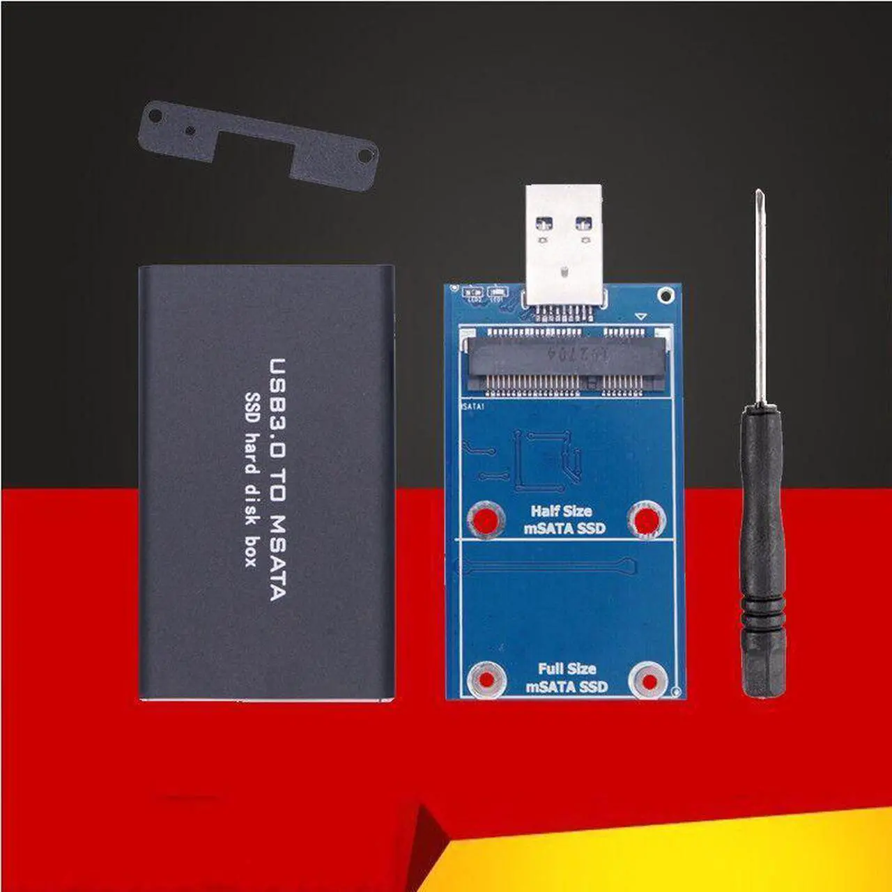 Alt view image 5 of 6 - Weastlinks mSATA to USB 3.0 Hard Drive Enclosure Aluminum Alloy mSATA Case Adapter