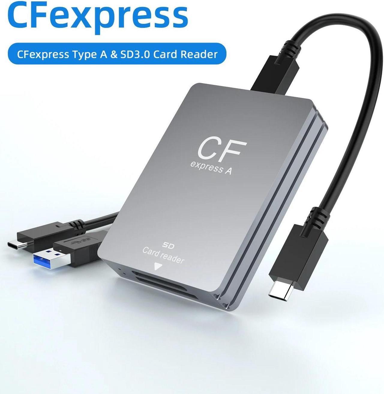 Weastlinks 2 in 1 CF Express Type A/SD Card Reader 10gbps USB3.1 Gen2 Adapter for Windows XP with Cable for SLR CF Express A/SD Card Reader