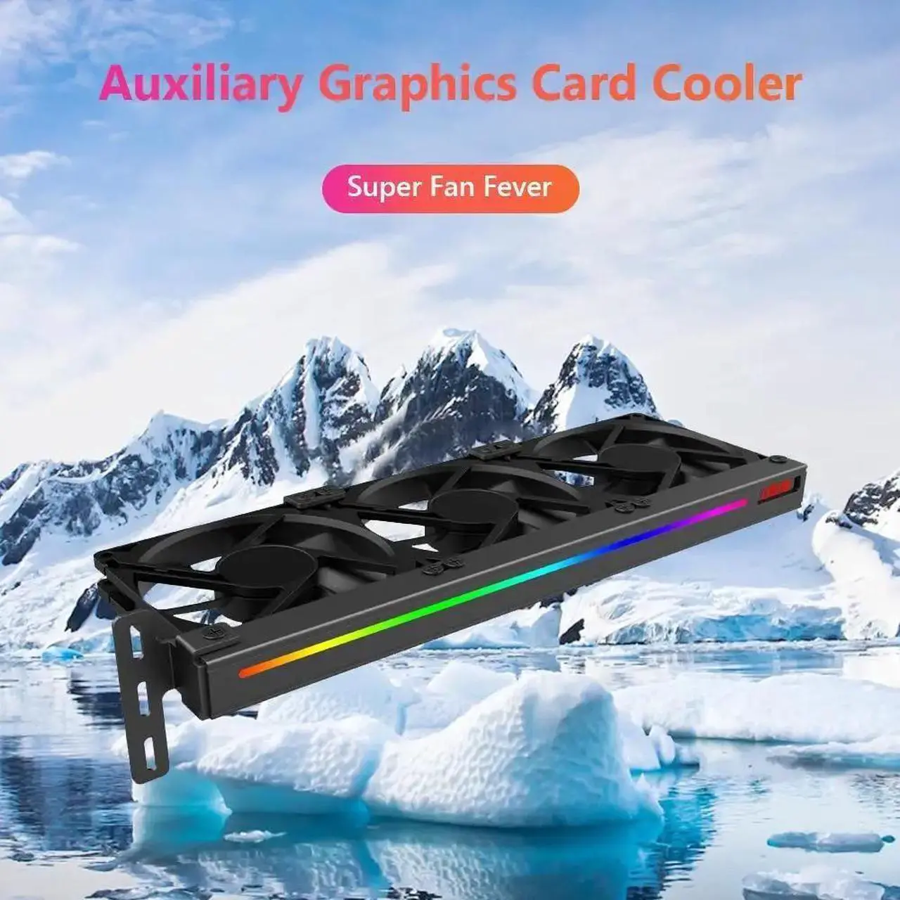 Main image of Weastlinks CPU Cooler 5V 3Pin ARGB Triple Fan 90mm CPU Cooling Heatsink Mute Desktop Computer Chassis PCI-E Graphics Card Cooler 9cm