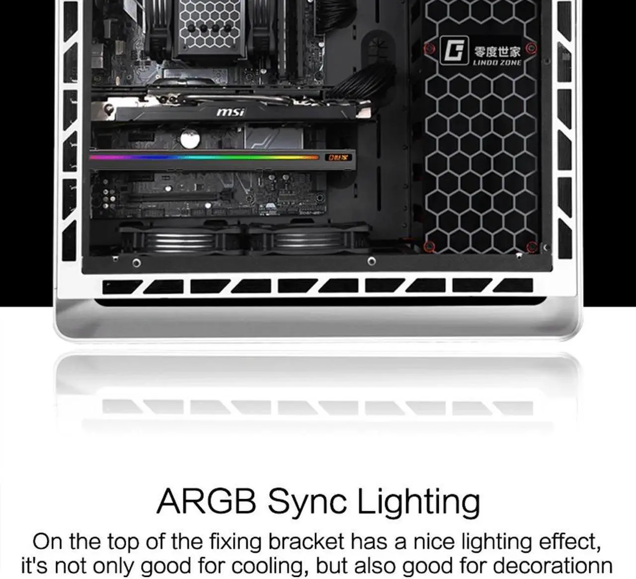 Alt view image 7 of 7 - Weastlinks CPU Cooler 5V 3Pin ARGB Triple Fan 90mm CPU Cooling Heatsink Mute Desktop Computer Chassis PCI-E Graphics Card Cooler 9cm