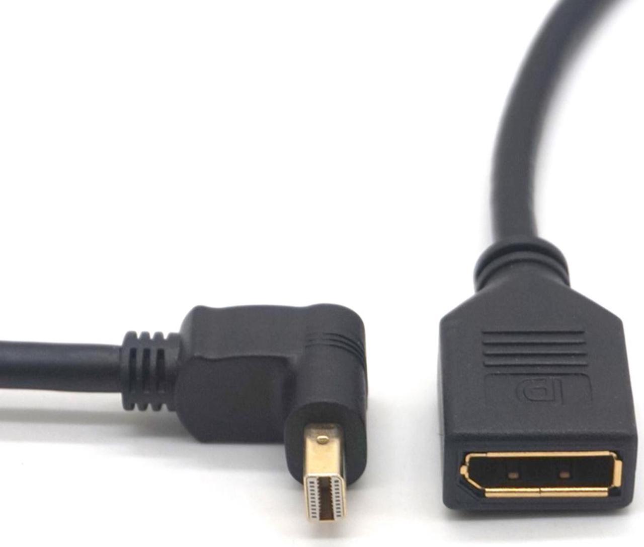 Weastlinks Mini DisplayPort Male 90 Degree Up Down Angle to DisplayPort Female DP Mini DP Adapter Conversion