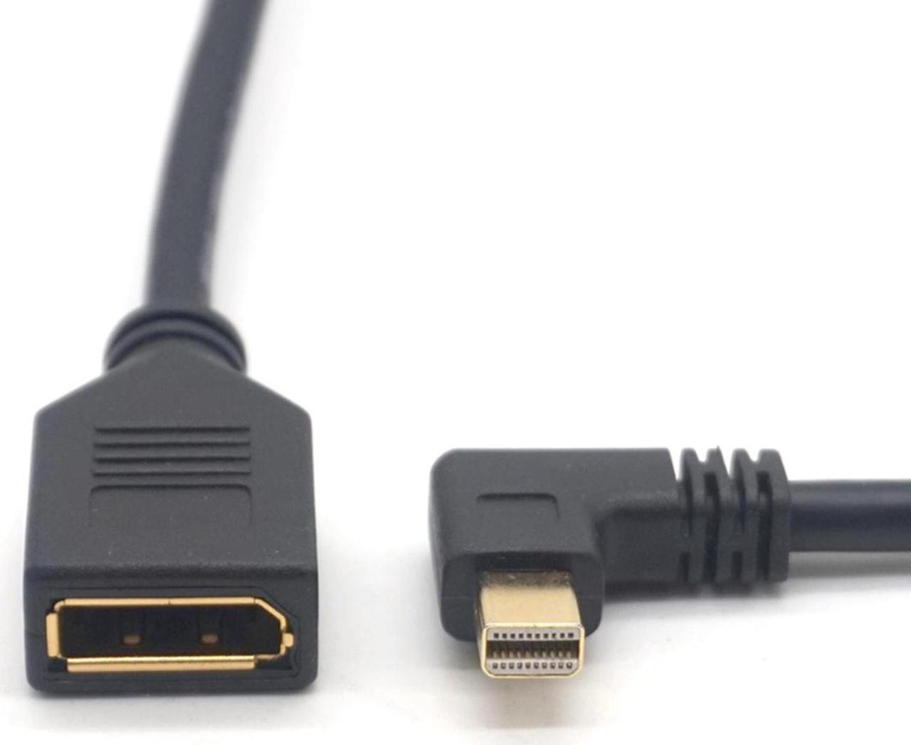 Weastlinks UP Down Left Right Angled 90 Degree Mini DisplayPort Male to DisplayPort DP Female Extension Cable Adapter