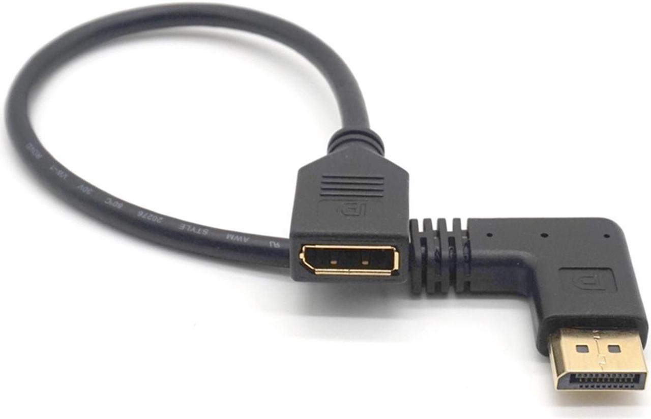 Weastlinks 4K DP Extension Cable DisplayPort Male to Female Right Left Up Down Angle 90 Degree Extension Cable