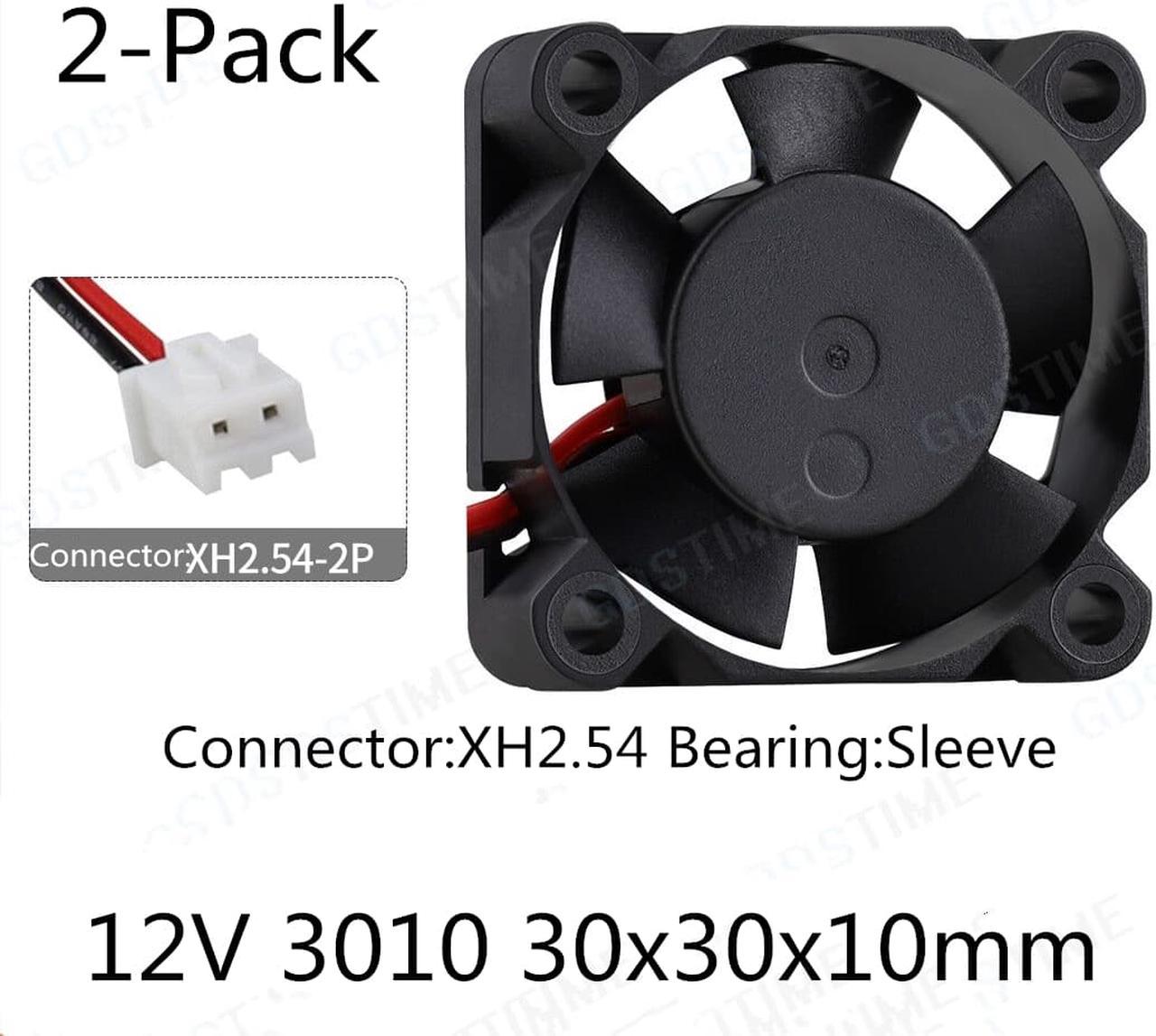 Weastlinks 2Pcs DC 5V 12V Fan 30MM 3010 30x30x10mm Laptop Ultrathin Brushless Axial Cooling Fan 3010 Fan XH2.54