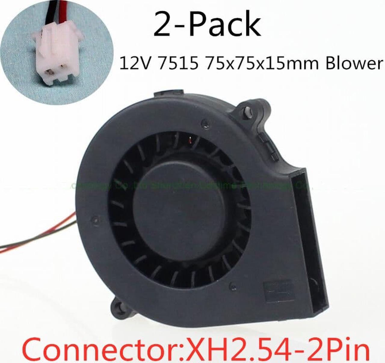 Weastlinks 2PCS 7515 DC Blower Fan 5V 12V 24V 75x75x15mm Brushless Blower Fan Turbo Fan Dual Ball 75MM Cooling Blower Fan