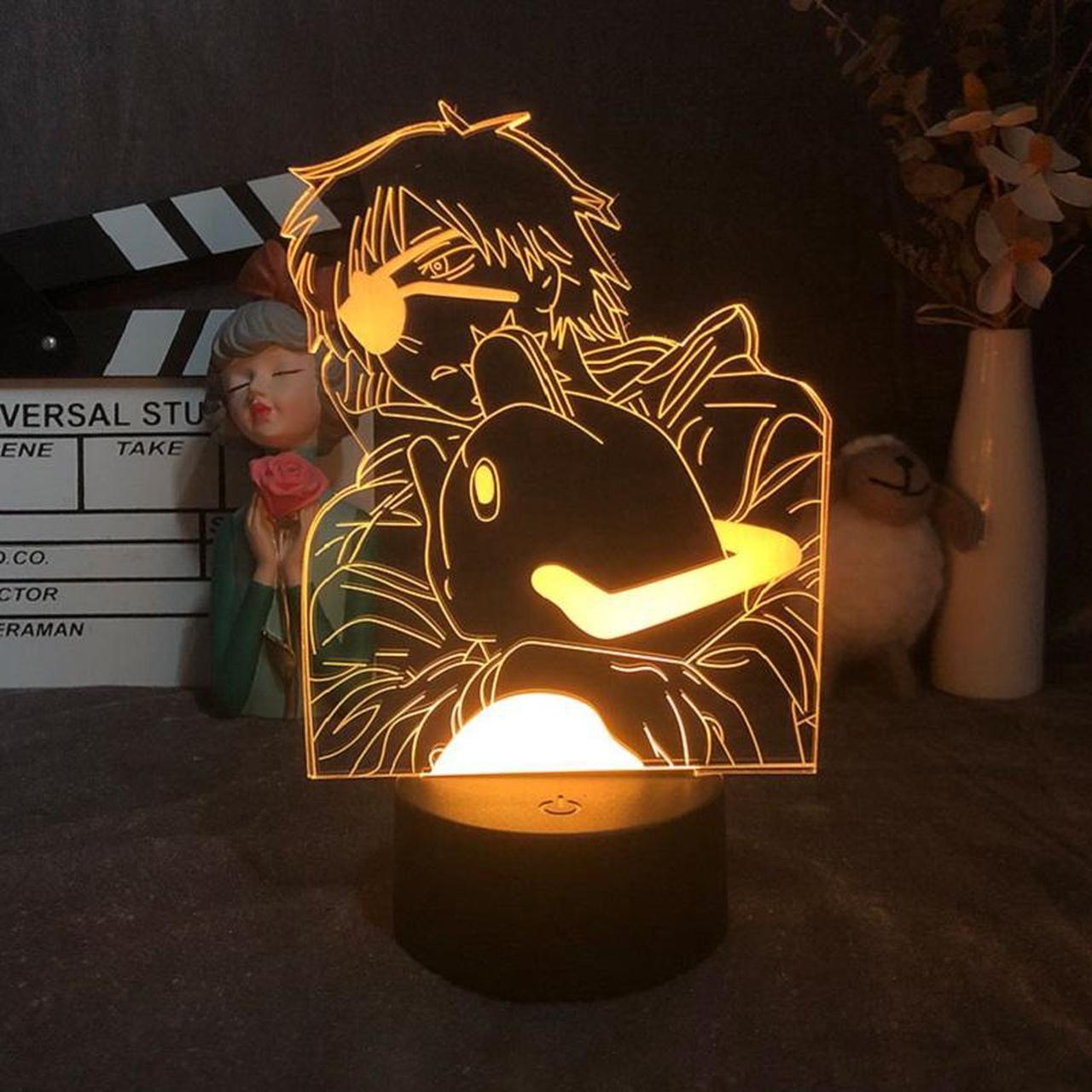 Weastlinks 3D Led Night Lamp Anime Chainsaw Man Aki Hayakawa 16 Colors for Bedroom Decor Kids Birthday Gift Manga Chainsaw Man Led Light Bedside