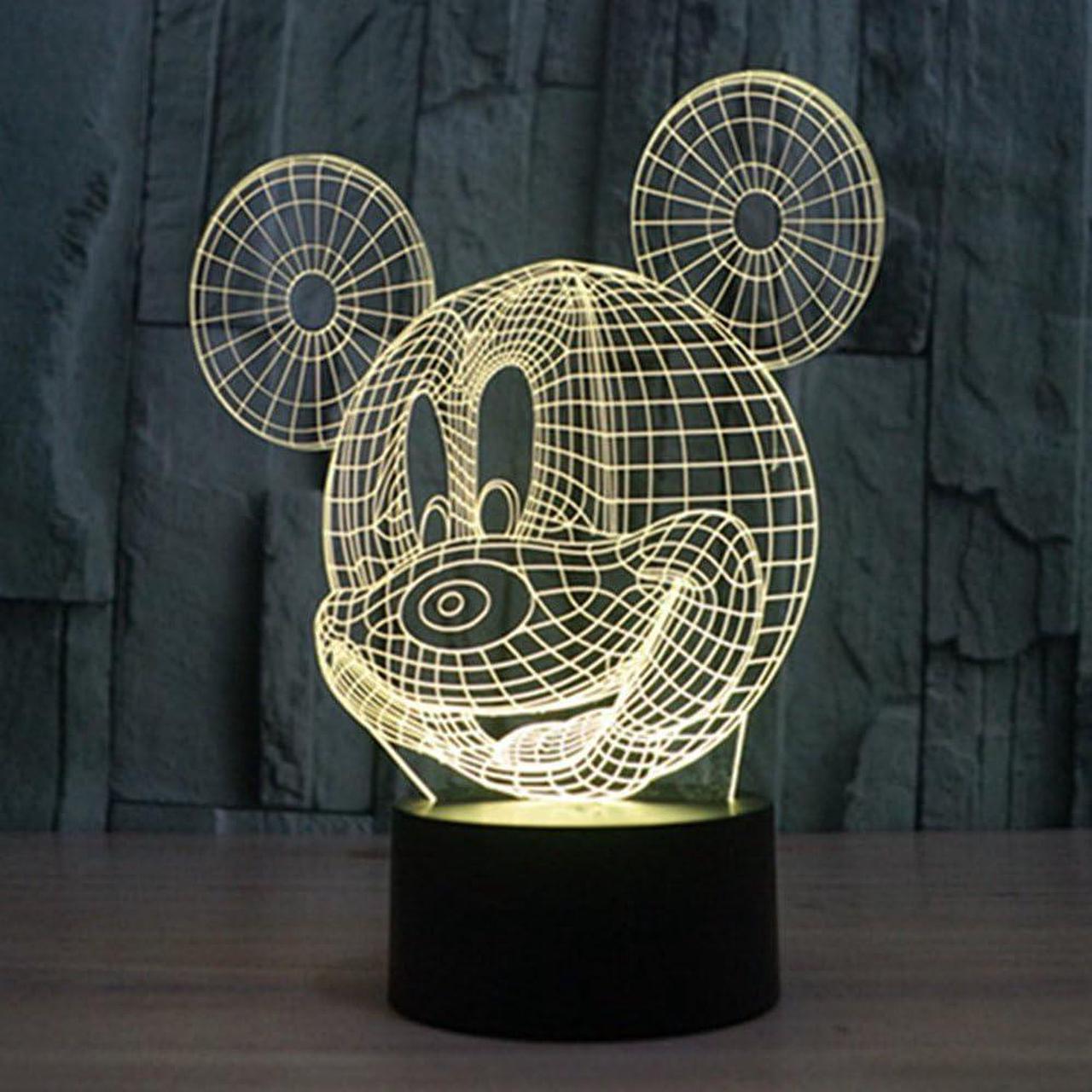 Weastlinks Disney Cartoon 3D Night Light Minnie Mickey Mouse Acrylic Touch 3D illusion Lamp Bedroom Decorative Table Lamp Child Toys Gifts