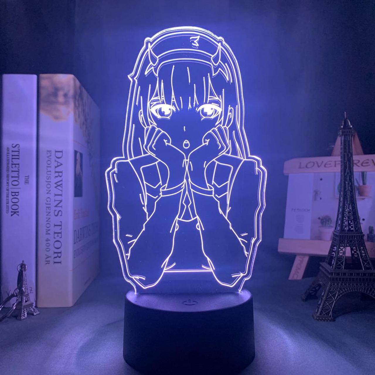 Weastlinks Zero Two Figure 3d Anime Lamp Nightlight Kids Child Girls Bedroom Manga Gift Night Light Lamp Darling In The Franxx