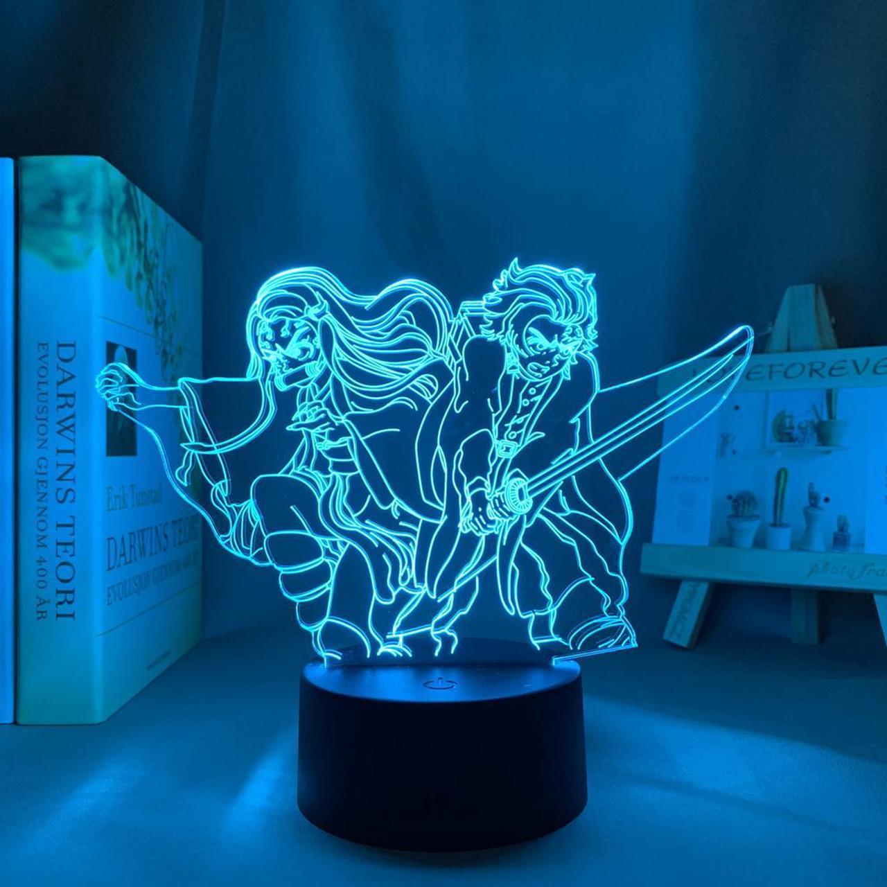 Weastlinks Anime Led Light Kimetsu No Yaiba Kokushibo for Bedroom Decoration Night Light Gift Manga 3d Lamp Demon Slayer Room Decor