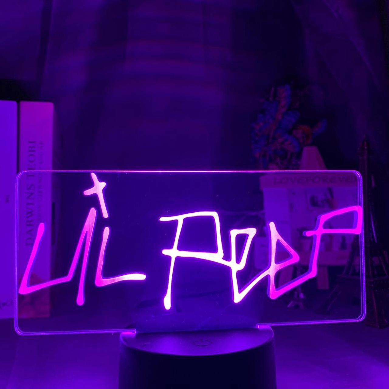 Weastlinks Acrylic 3D Lamp Night light American Rapper Lil Peep Led Night Light for Home Decoration