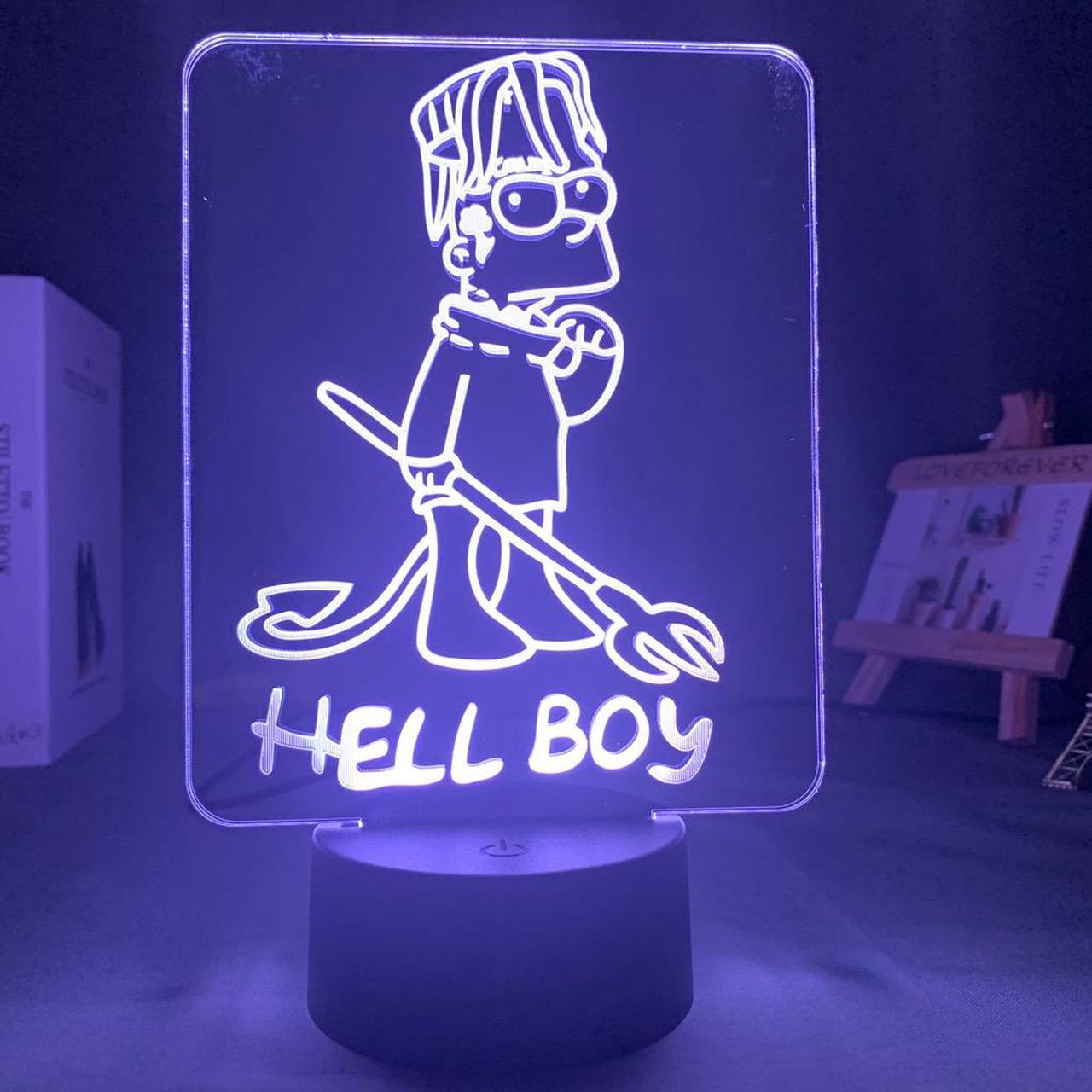 Weastlinks Acrylic 3D Lamp Night light American Rapper Lil Peep Led Night Light for Home Decoration