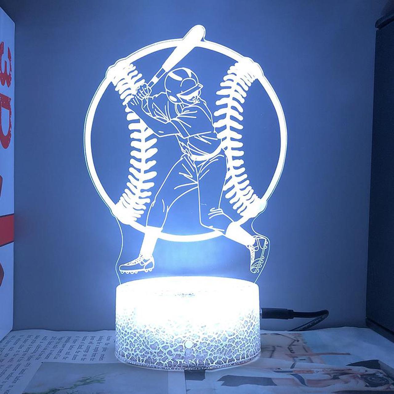 Weastlinks Football Basketball Baseball Ice Hockey 3d Led Lamp For Bedroom Rugby Field Hockey Night Lights DecorationChildren's Gift