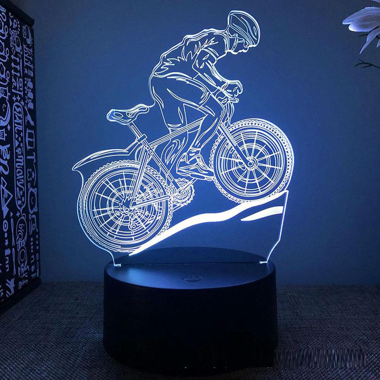 Weastlinks Mountain Racing Motorcycle 3d Led Night Light For Bedroom Fighter Mountain Bike Lava Lamp Children's Room Decor Birthday Gift