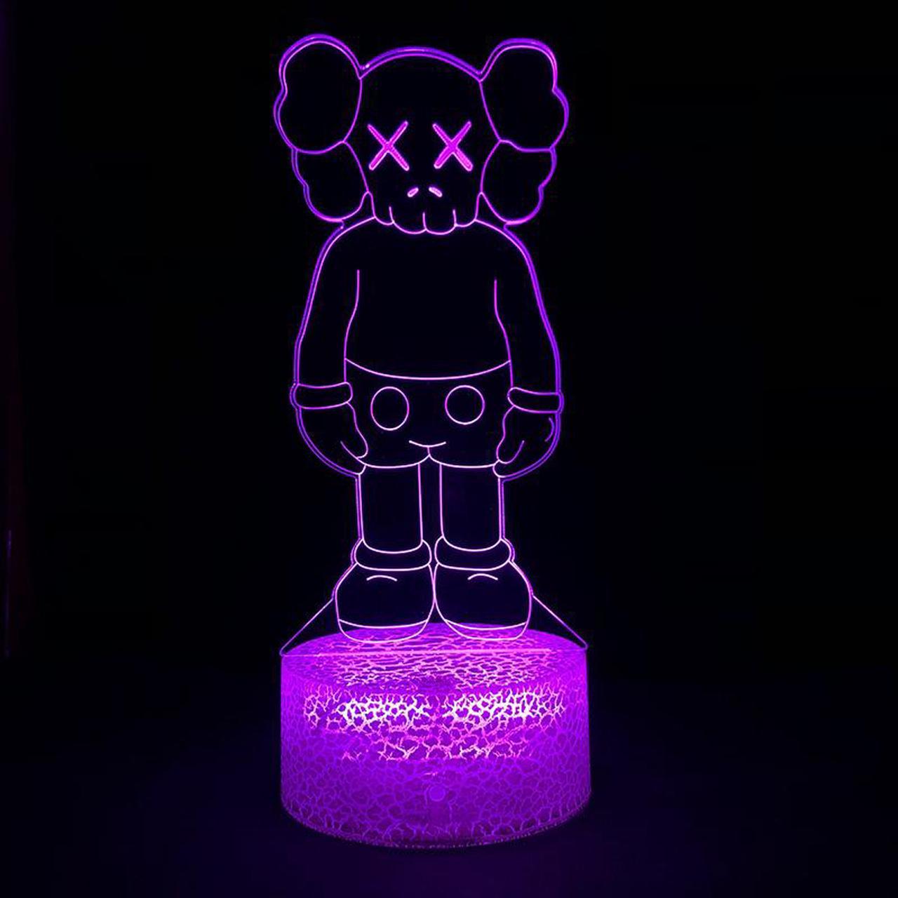 Weastlinks Bearbrick Anime Figure 3d Led Lamp For Bedroom Manga Gloomy Acrylic Night Lights Children's Birthday Gift