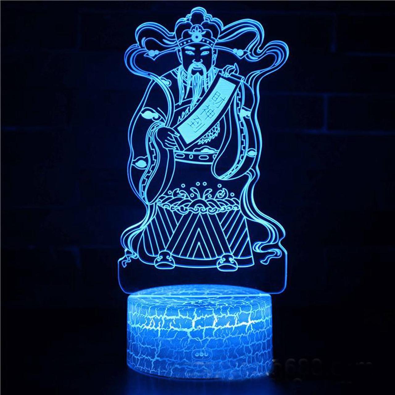 Weastlinks Buddhism Taoism Buddha Figure Avatar 3d Led Lamp For Bedroom God of Wealth Night Lights Room Decor Holiday Gift