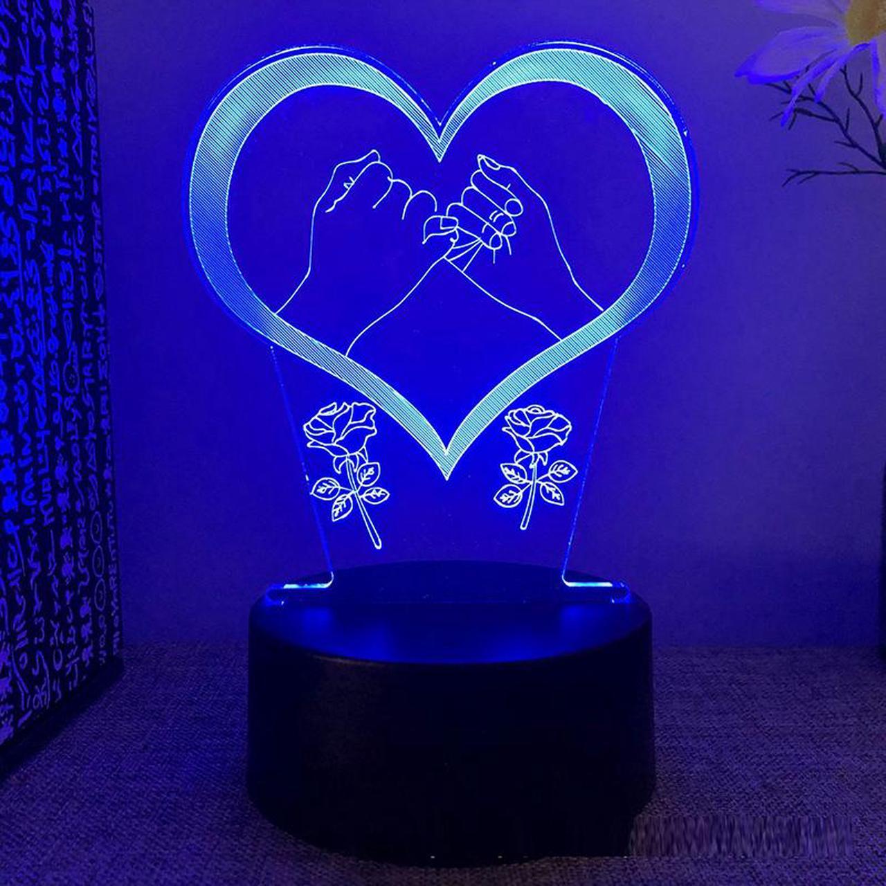 Weastlinks Valentine's Day 3d Led Lamp For Bedroom Wedding Sign Night Lights Marriage Room Decor Thank You Mistress Gift For Girlfriend