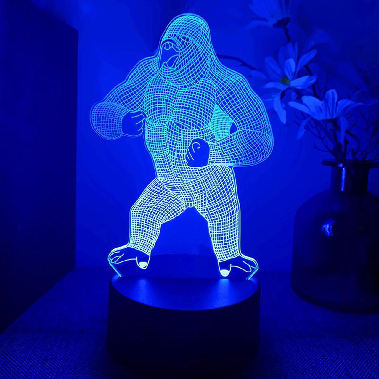 Weastlinks Gorilla Animal 3d Led Lamp For Bedroom Acrylic Colours Touch Remote Control Desk Night Lights Children's Birthday Gift