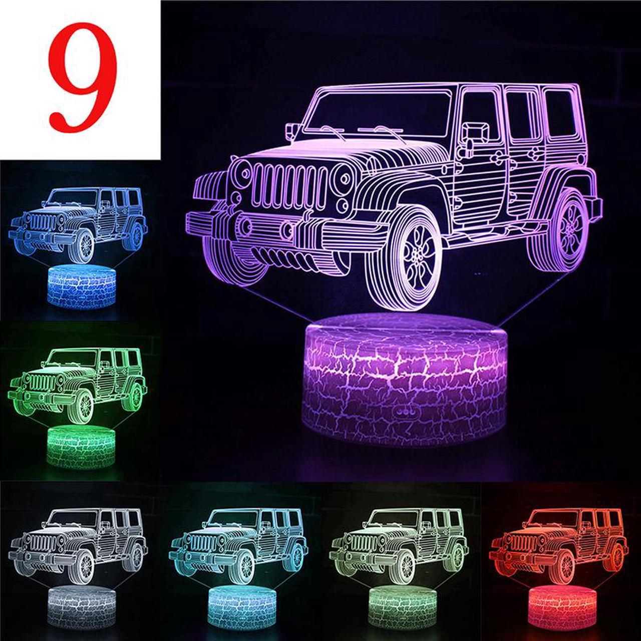 Weastlinks Car Acrylic 3D Hologram Lamp 7 Color Change Night Light Baby Touch Switch Colored lights LED USB Desk lamp Atmosphere lamp