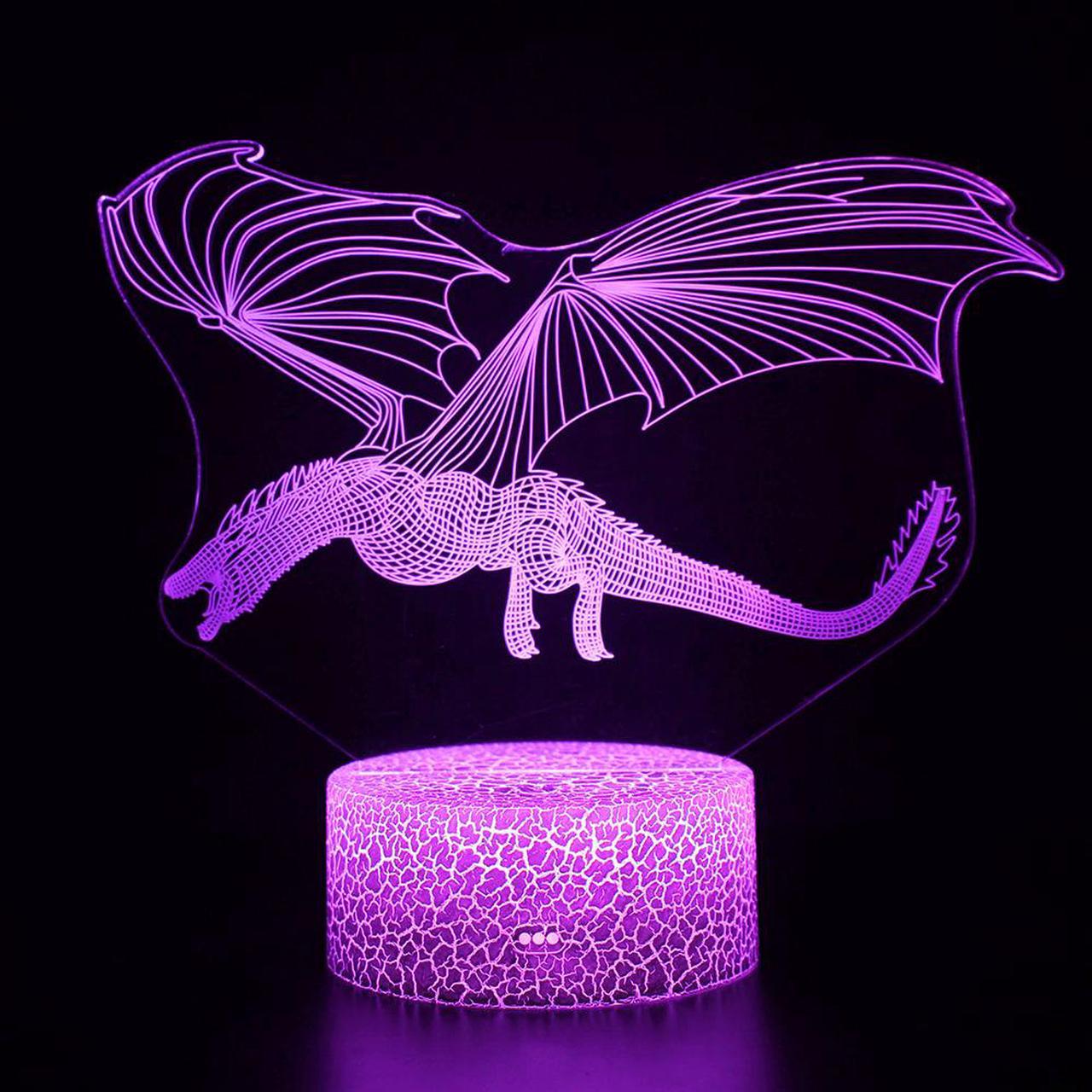 Weastlinks 16 Colors 3D LED Night Light Remote and Touch Control LED Lamp Bedroom Decor Desk Setup Lighting Kids Gift Dragon Night Lights