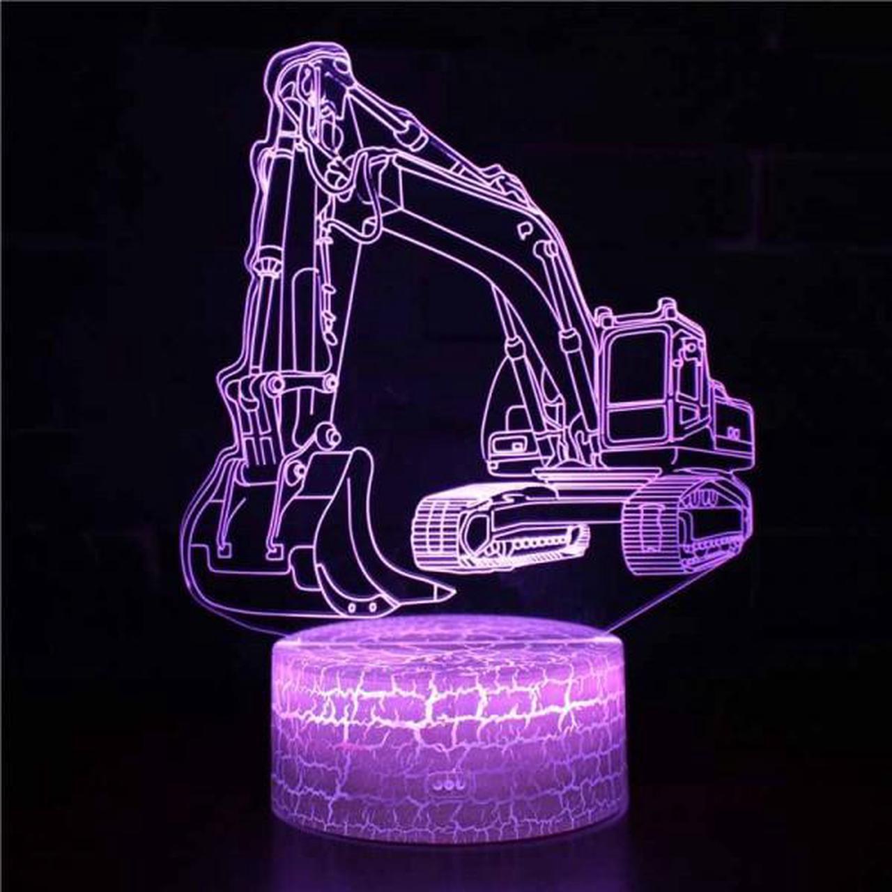 Weastlinks 3D Night Light Cool Truck Lorry Tractor Vehicle Engine Head LED Atmosphere Night Lamp for Kids Decorative Lamp Children Gifts