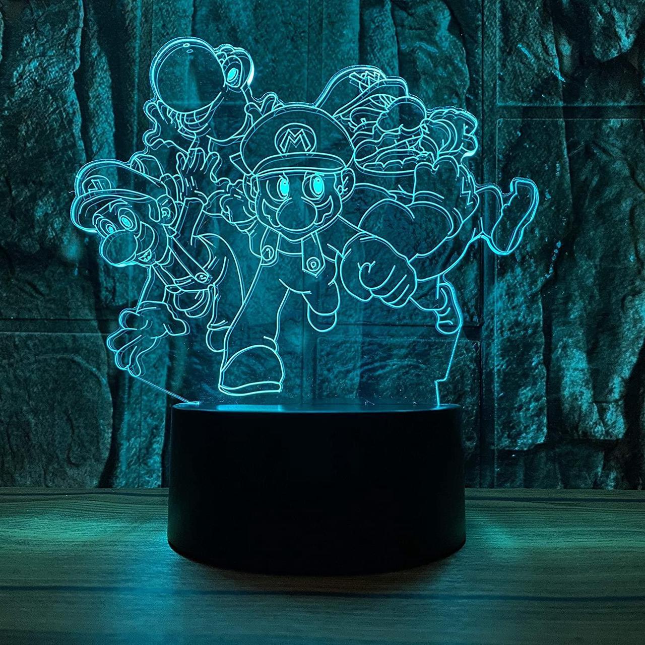 Weastlinks Hot Game Anime M Night Light 3D Illusion Lamp LED Remote Control Light for Bedroom Decor Atmosphere Bedside Night Kids Gift