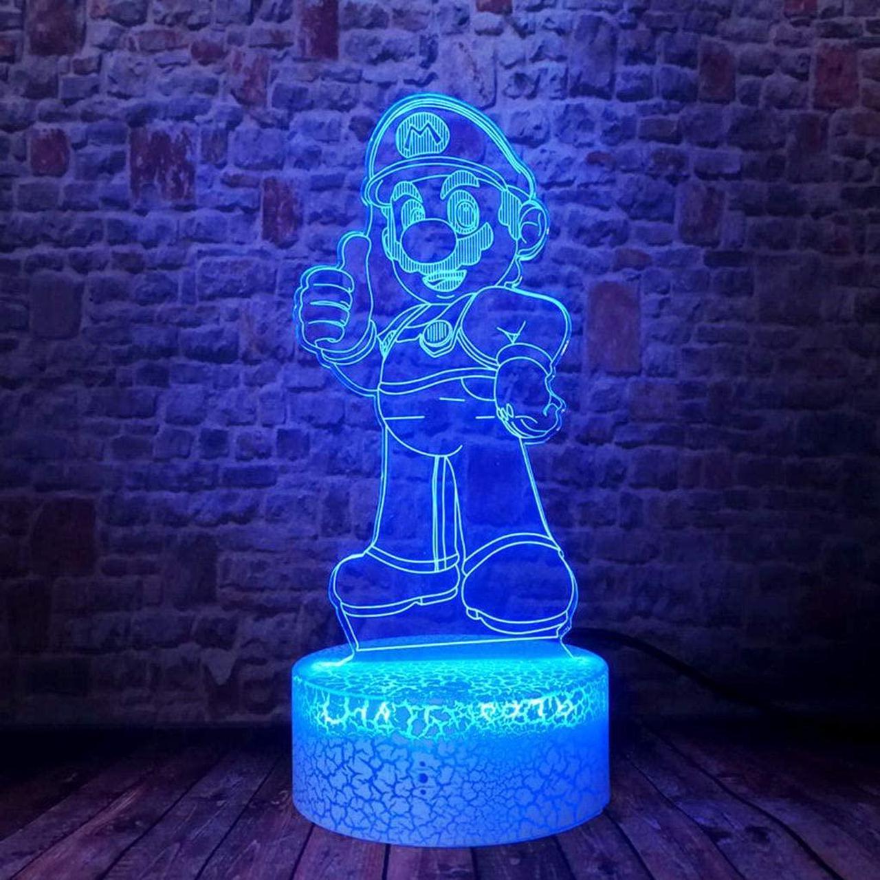 Weastlinks Hot Game Anime M Night Light 3D Illusion Lamp LED Remote Control Light for Bedroom Decor Atmosphere Bedside Night Kids Gift