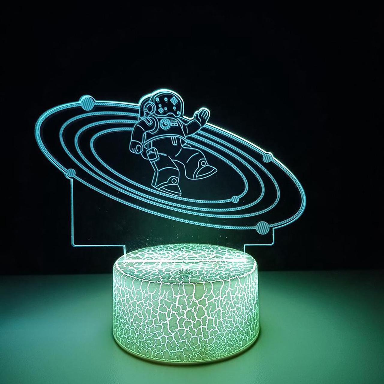 Weastlinks Spaceman 16 Colors Changing Acrylic LED Night Light 3D Creative Astronaut Restroom Decor Lamp for Boys and Girls Birthday Gift