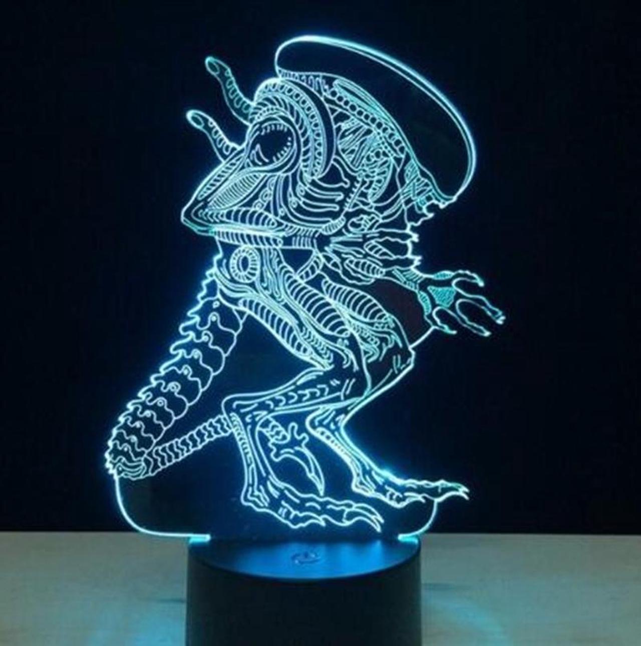 Weastlinks Alien 3D illusion Home Cafe Bar Decoration Lamp LED Touch Desk Night Light USB Charge 7Color Changing Table Lamp Child Gift