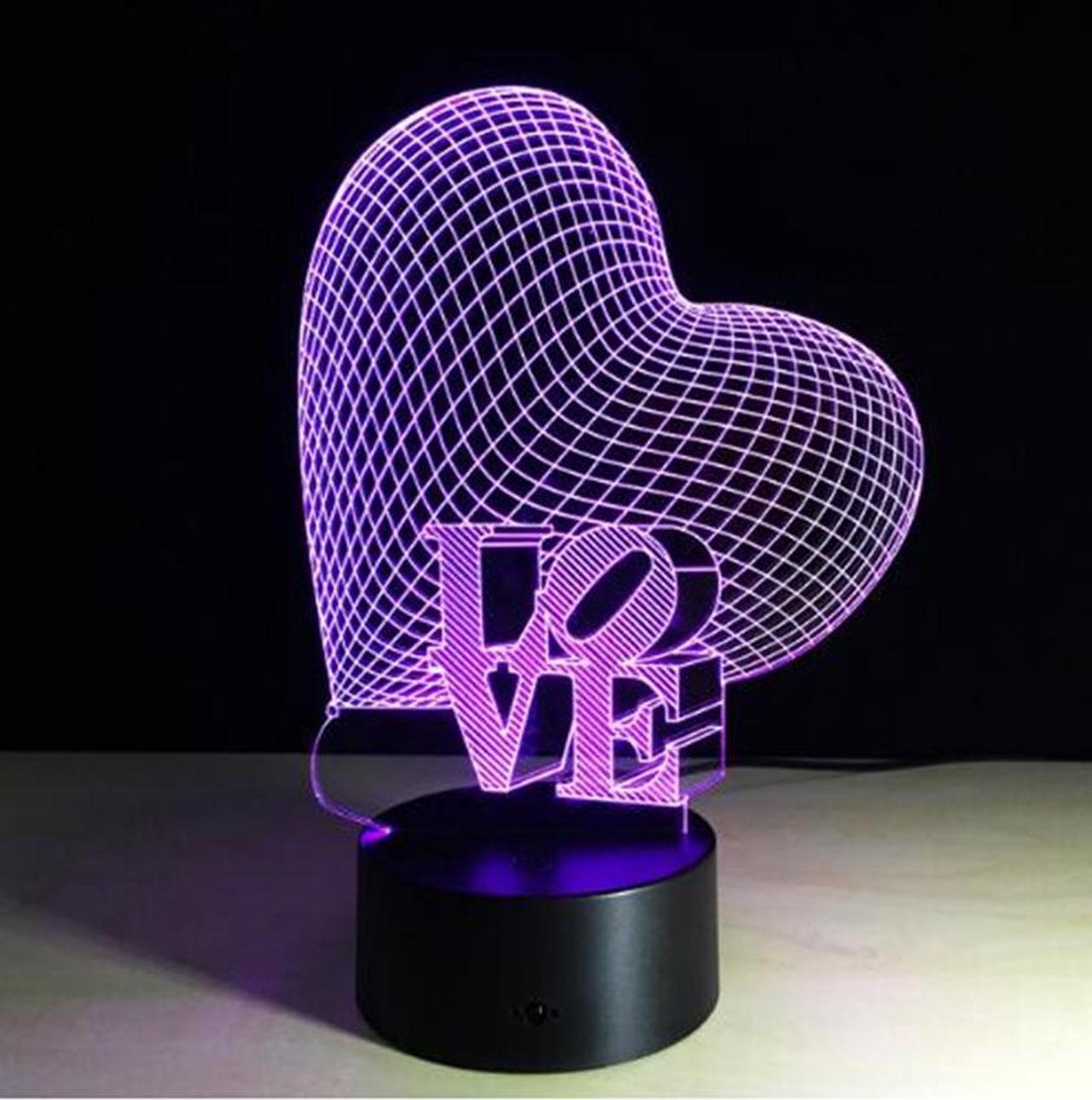 Weastlinks Colorful Two Love Swan 3D Night light Table Lamp Acrylic Stereo Lights Children's Room Decorative For Birthday Christmas Toys Lovers Gifts