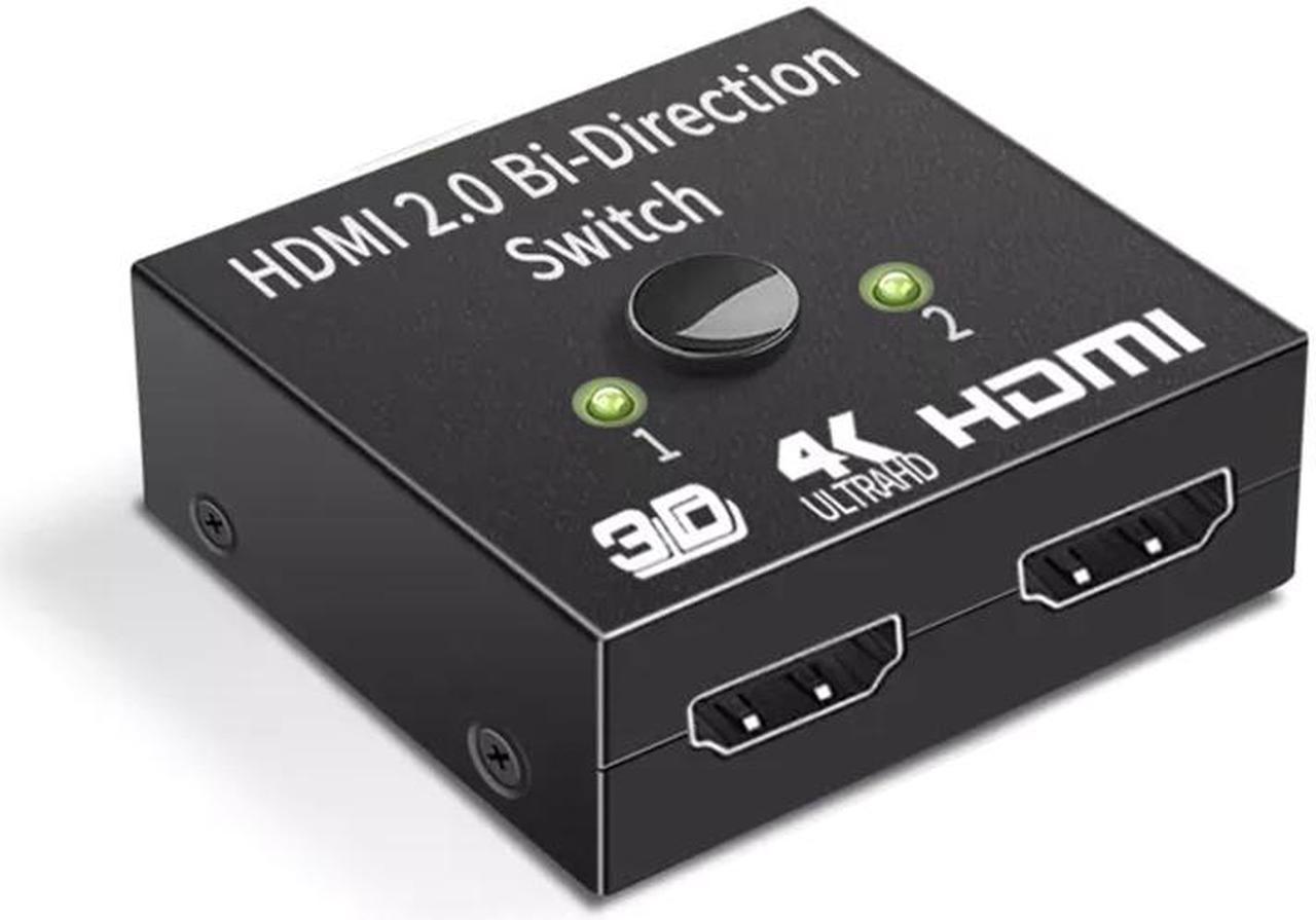 Weastlinks Bi-Direction Switch 8K 60Hz HDMI Splitter 1x2 HDMI Switch 1 in 2 out Video Distributor Splitter HD 1080P Dual Display for Laptop