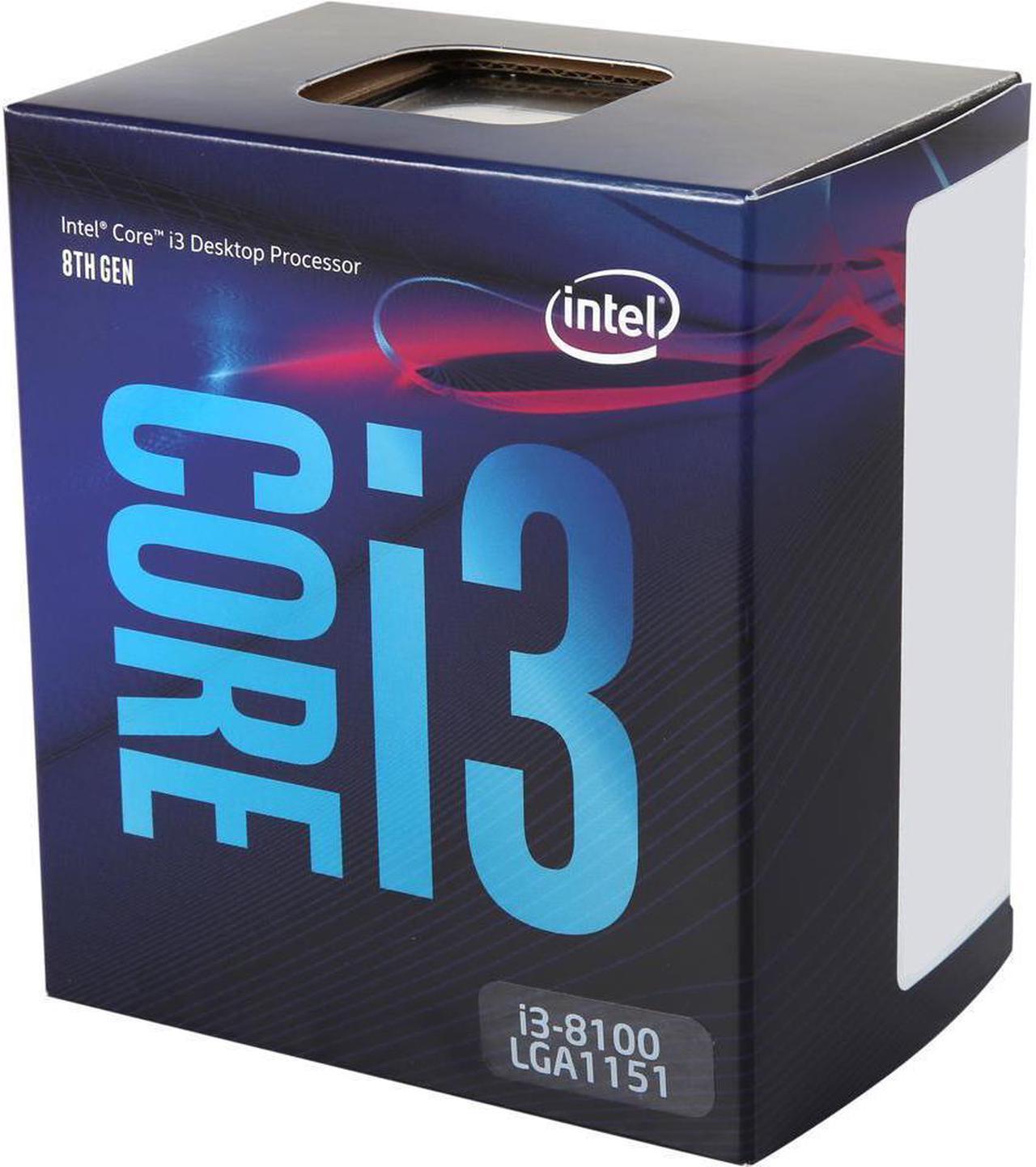 Intel Core i3 8th Gen - Core i3-8100 Coffee Lake Quad-Core 3.6 GHz LGA 1151 (300 Series) 65W BX80684I38100 Desktop Processor Intel UHD Graphics 630