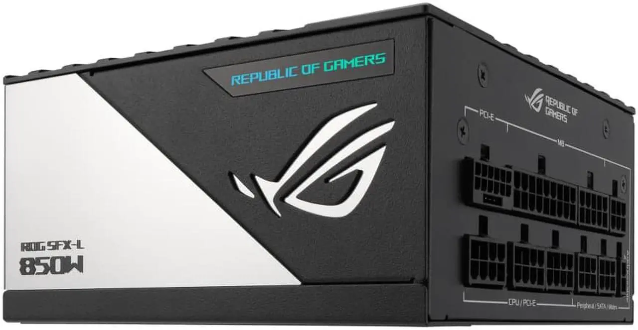 Alt view image 3 of 7 - ASUS ROG Loki SFX-L 850W 80+  Platinum Efficiency Full Modular Power Supply, Compatible with PCIe Gen 5.0 and ATX 3.0, 120mm ARGB Fan, Support Aura Sync, PCIe 5.0 Power Supply