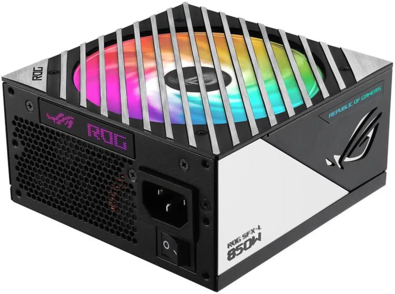 Alt view image 4 of 7 - ASUS ROG Loki SFX-L 850W 80+  Platinum Efficiency Full Modular Power Supply, Compatible with PCIe Gen 5.0 and ATX 3.0, 120mm ARGB Fan, Support Aura Sync, PCIe 5.0 Power Supply