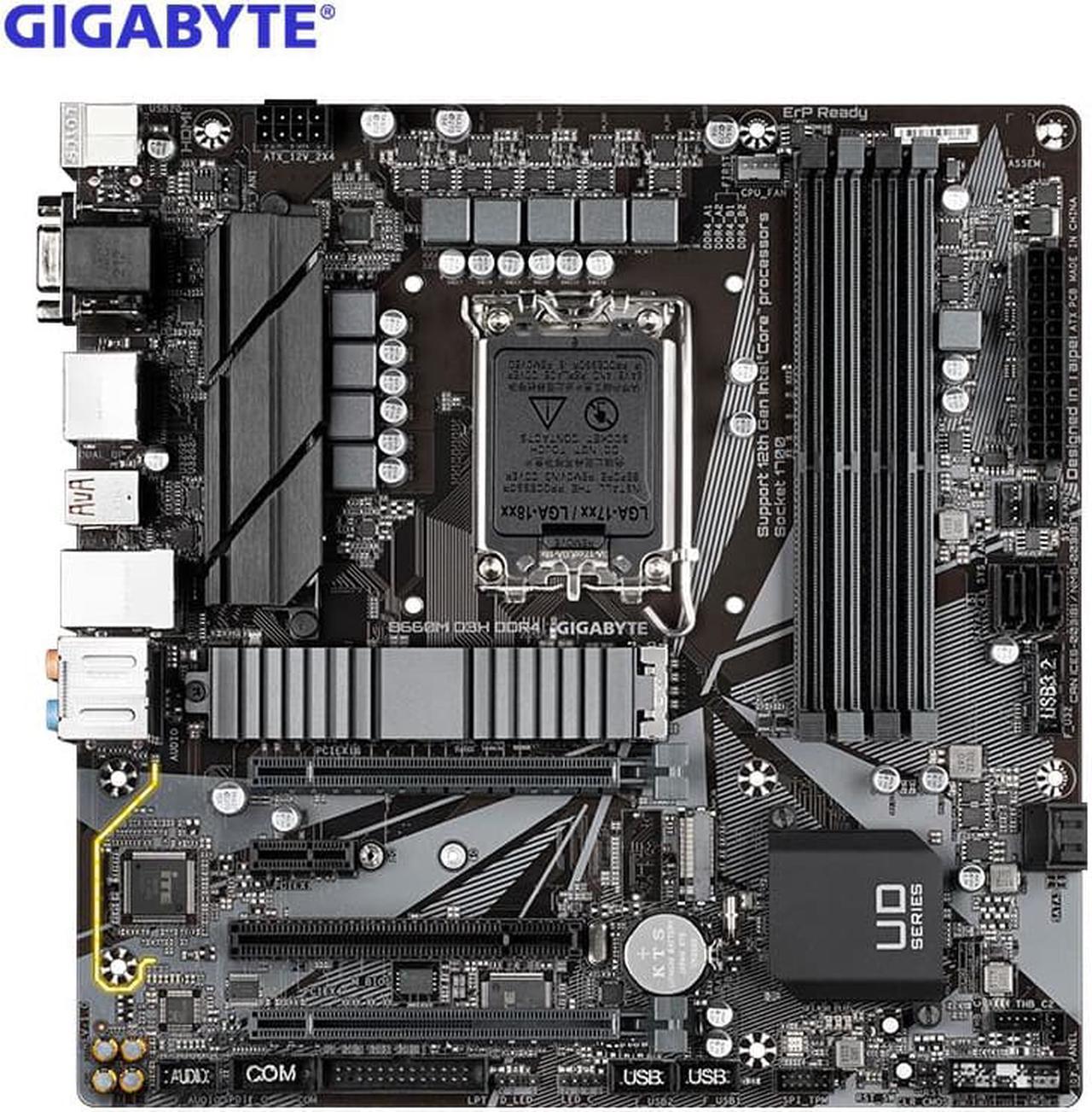 GIGABYTE B660M D3H DDR4  Intel LGA 1700 Micro-ATX Motherboard with DDR4, Dual M.2, PCI-E 4.0, 2.5GbE LAN