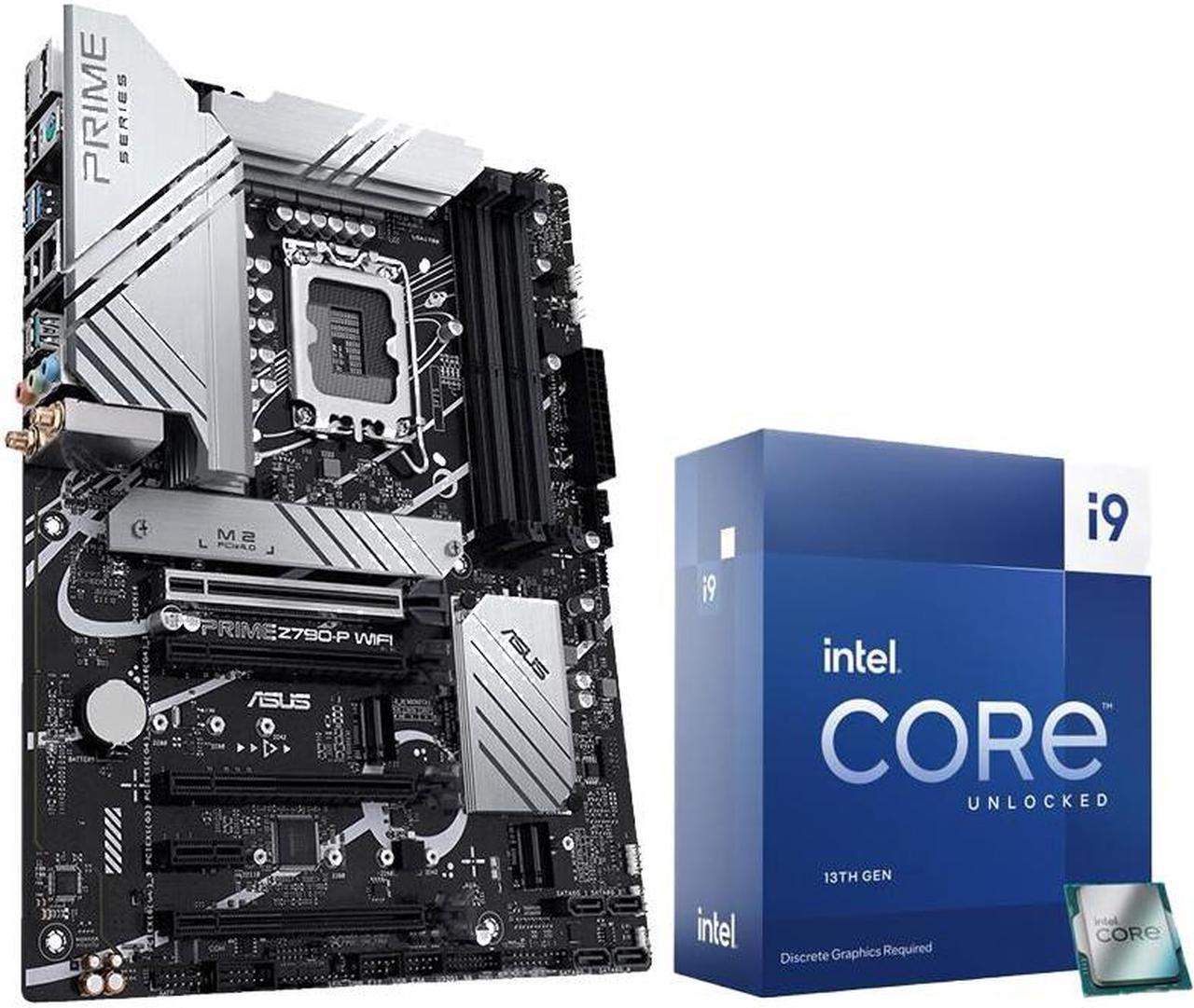 Intel Core i9-13900KF-Core i9 13th Gen Raptor Lake 24-Core (8P+16E) LGA 1700 125W Desktop Processor and ASUS PRIME Z790-P WIFI DDR5 PCIe 5.0 LGA 1700 ATX Motherboard