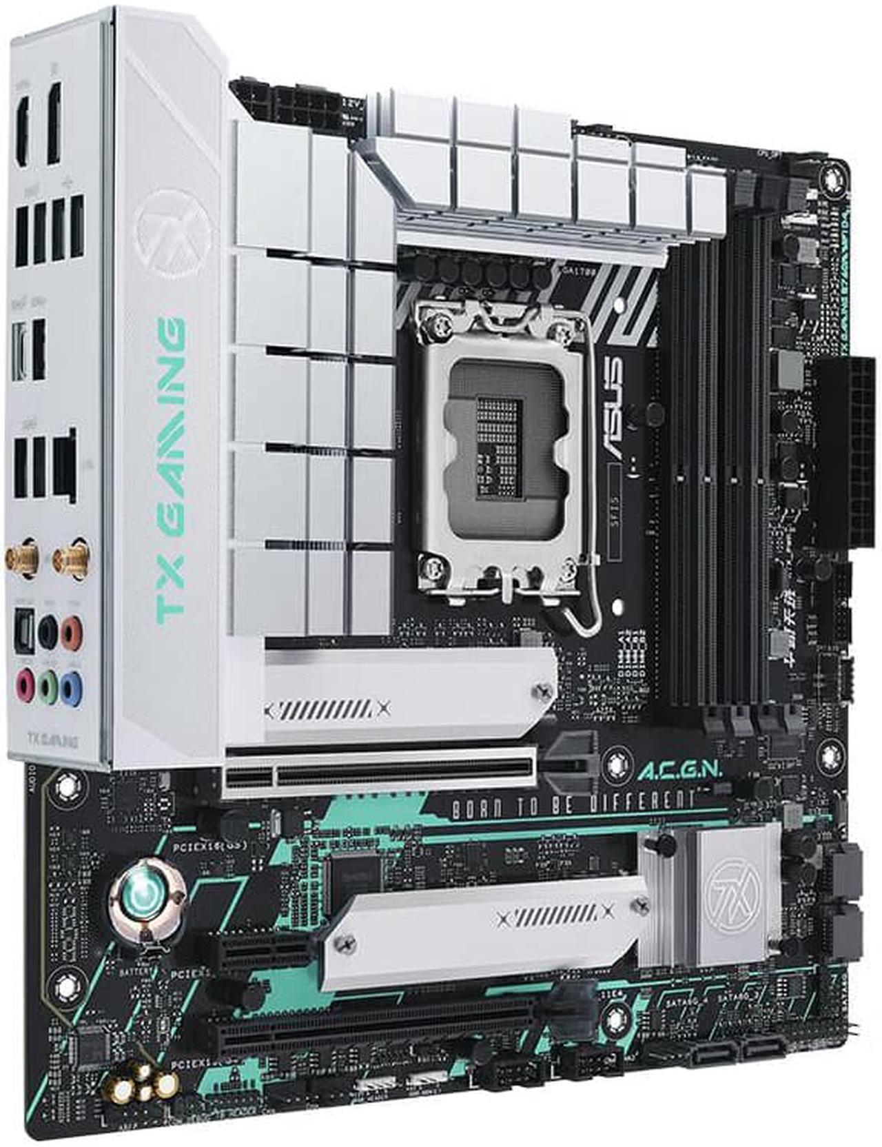 Alt view image 4 of 5 - ASUS TX GAMING B760M WIFI D4 Intel B760 (13th and 12th Gen) LGA 1700 mATX Motherboard, PCIe 5.0, DDR4, Wi-Fi 6, Realtek 2.5Gb Ethernet, DisplayPort, HDMI, ASUS THE 7X ONE Edition Motherboard