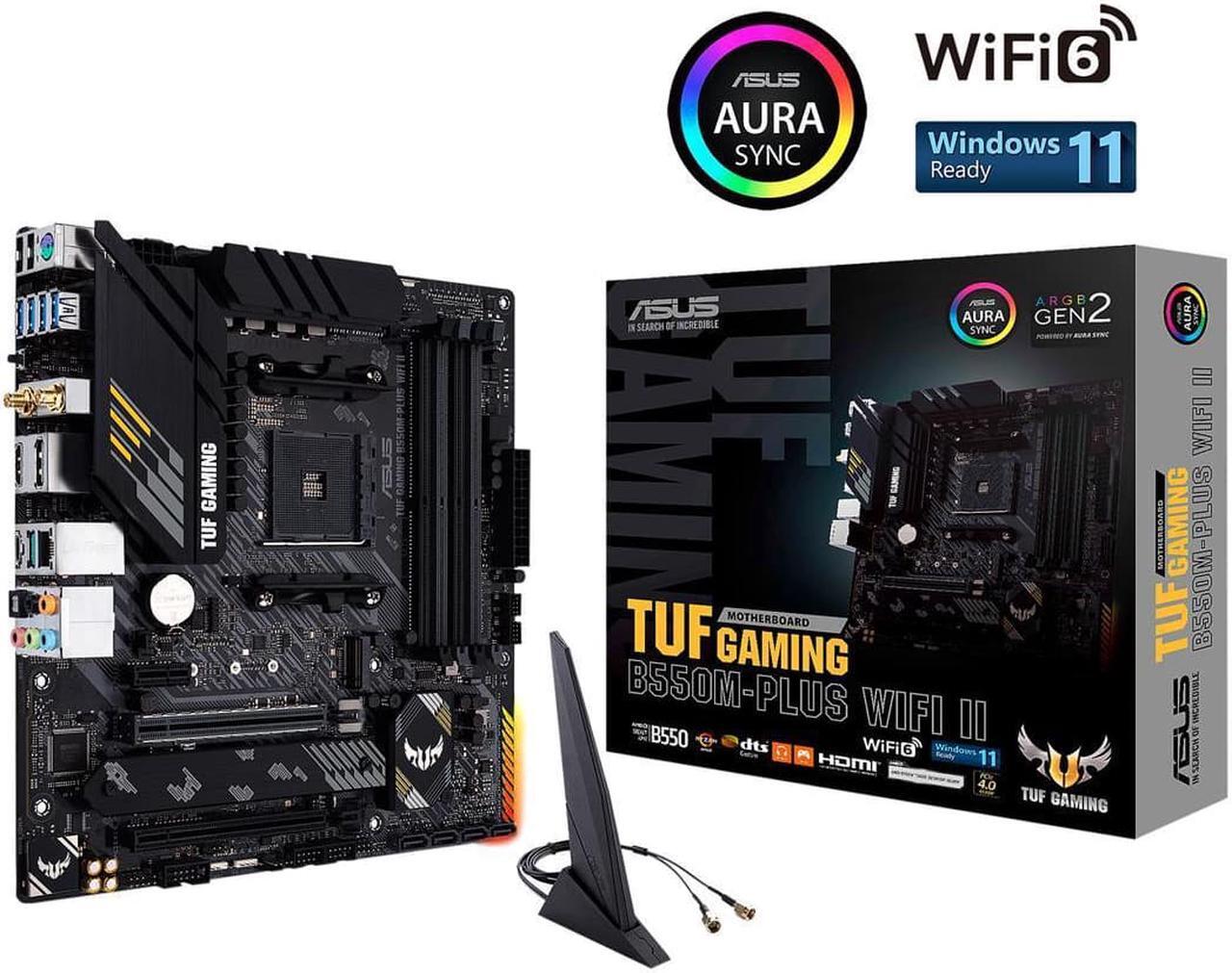 Alt view image 7 of 7 - ASUS TUF B550M-PLUS WIFI II AM4 AMD B550 SATA 6Gb/s Micro ATX AMD Motherboard and AMD Ryzen 5 5600G - Ryzen 5 5000 G-Series Cezanne (Zen 3) 6-Core 3.9 GHz Socket AM4 65W ,AMD Motherboard CPU Combo
