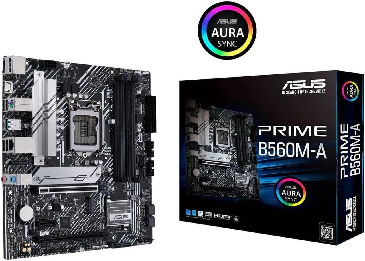 Main image of ASUS PRIME B560M-A LGA 1200 Intel B560 SATA 6Gb/s Micro ATX Intel Motherboard
