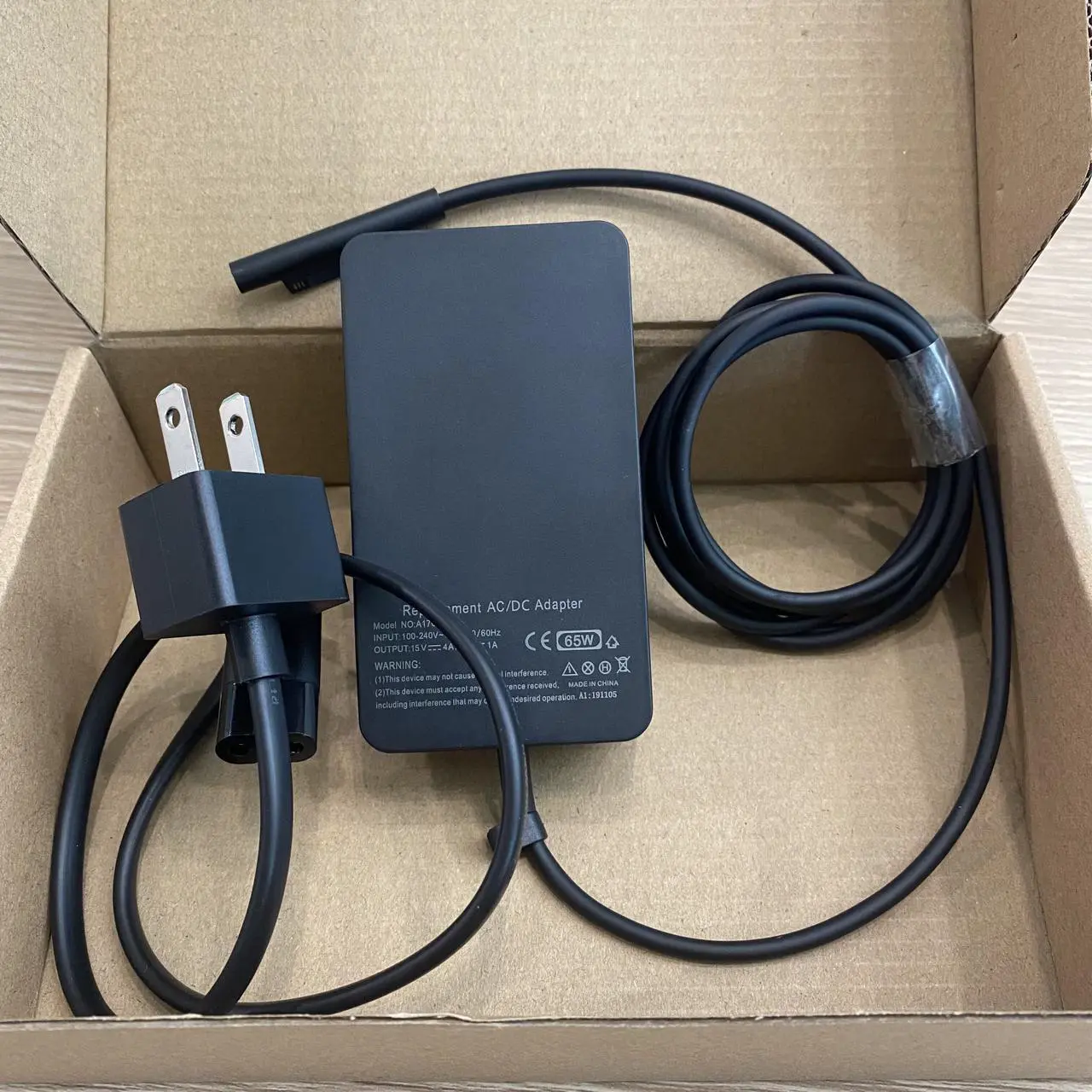 Alt view image 5 of 5 - Surface Book Surface Pro Charger 65W 15V 4A AC Power Adapter Supply for Microsoft Surface Book 2 Surface Pro 3/4/5/6 Surface Go Surface Laptop 2 with USB Charging Port and 6ft Cord fit Model 1706