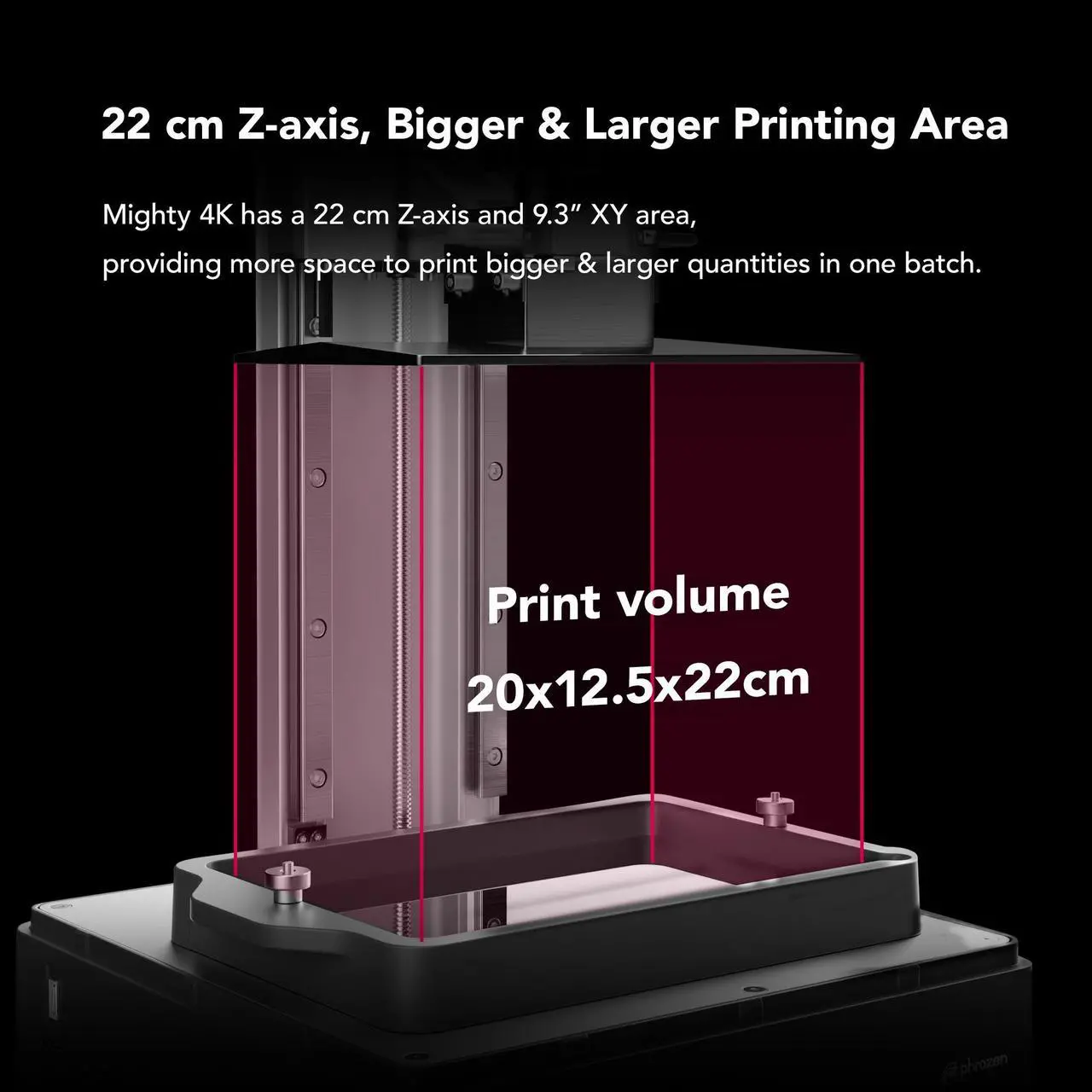Alt view image 4 of 7 - PHROZEN Sonic Mighty 4K LCD Resin 3D Printer with 9.3 inch 4K Monochrome LCD Print Screen, UV ParaLED Light, Large Print Volume, Made in Taiwan.
